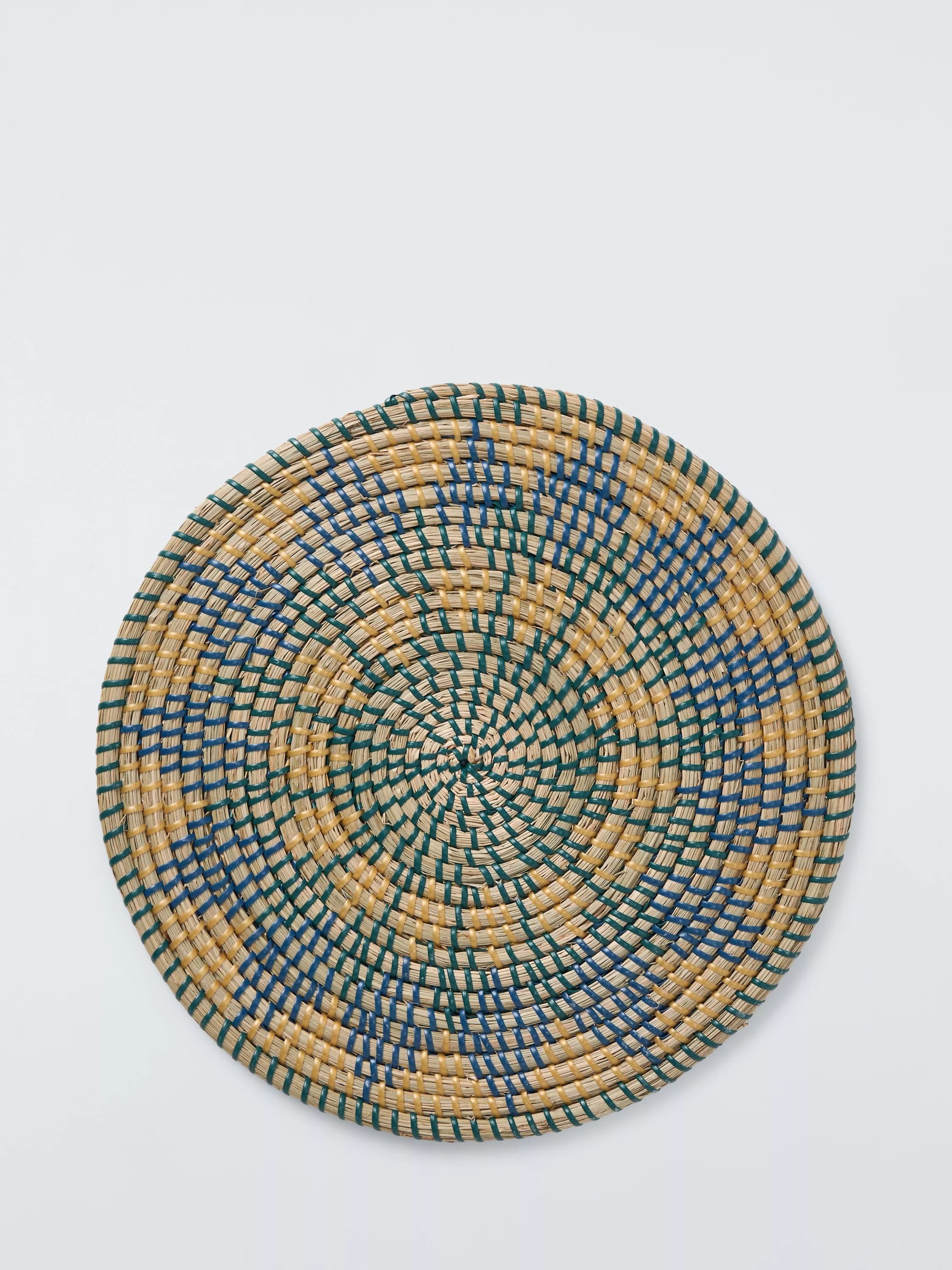 John Lewis rustic woven seagrass round placemat natural, UK version
