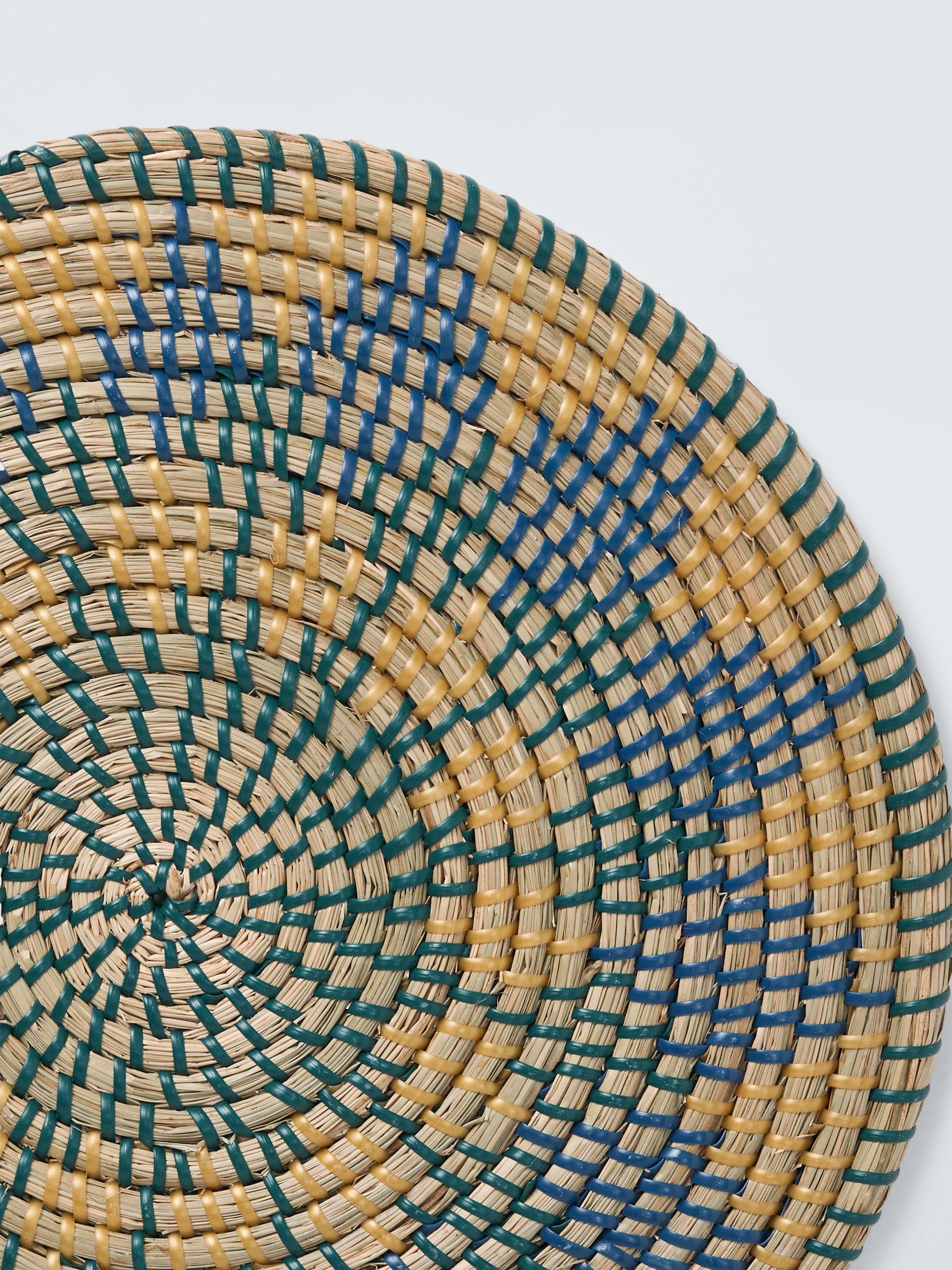 John Lewis rustic woven seagrass round placemat natural, UK version