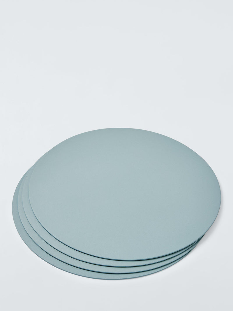 John Lewis round faux leather placemats set of 4, imported from the UK