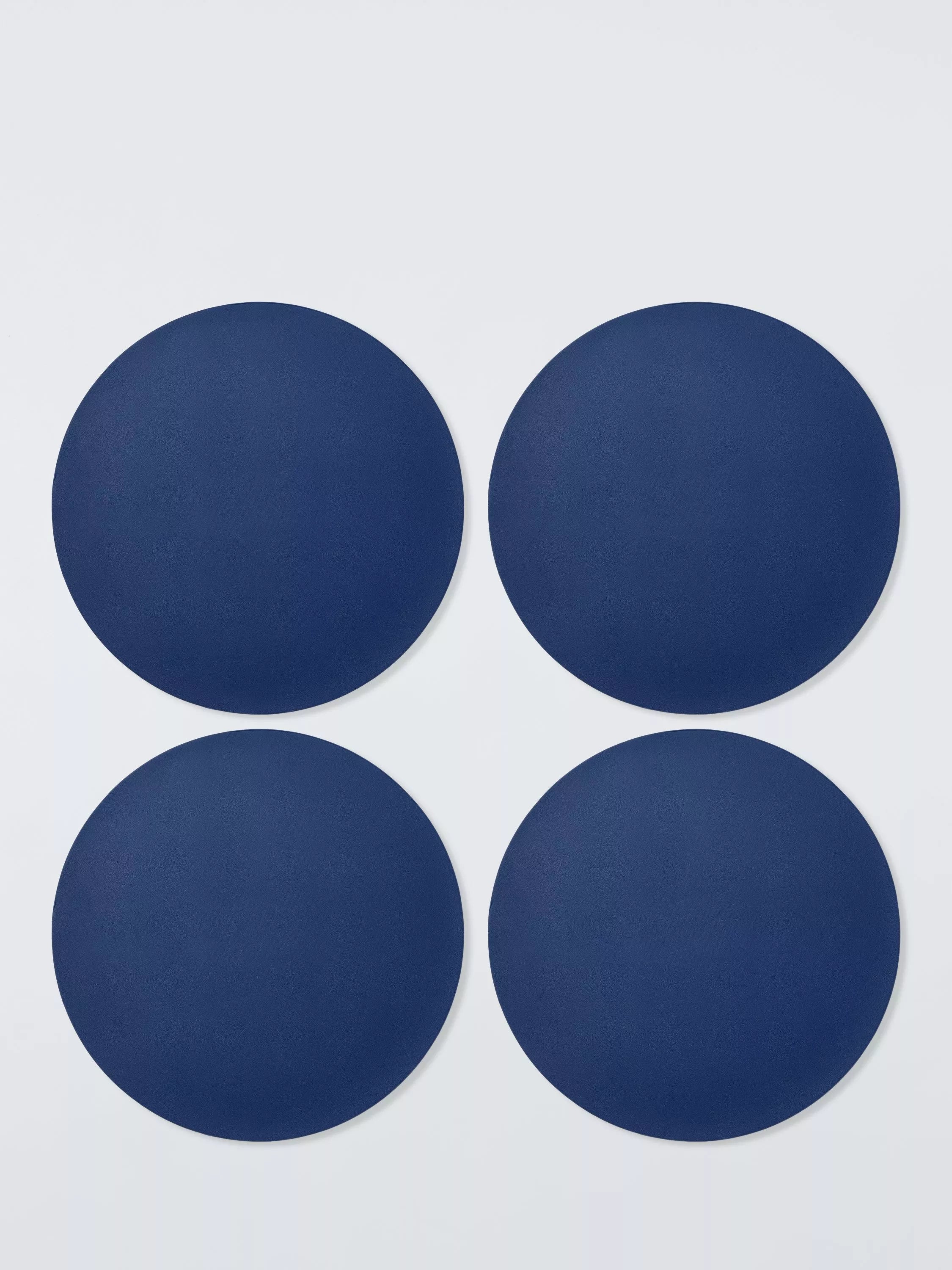 John Lewis The Colour Edit Round Faux Leather Placemats, Set of 4