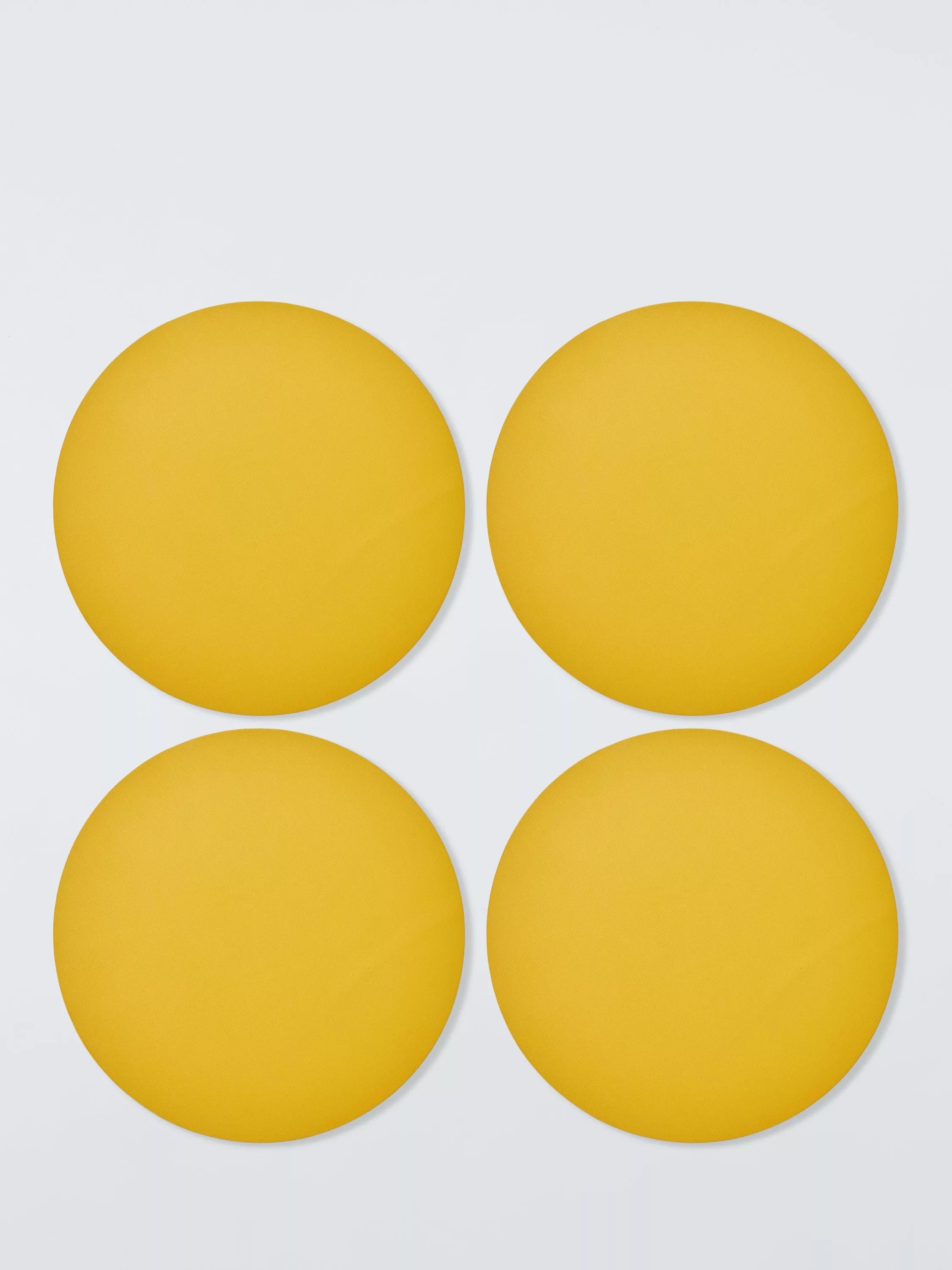 John Lewis The Colour Edit Round Faux Leather Placemats, Set of 4