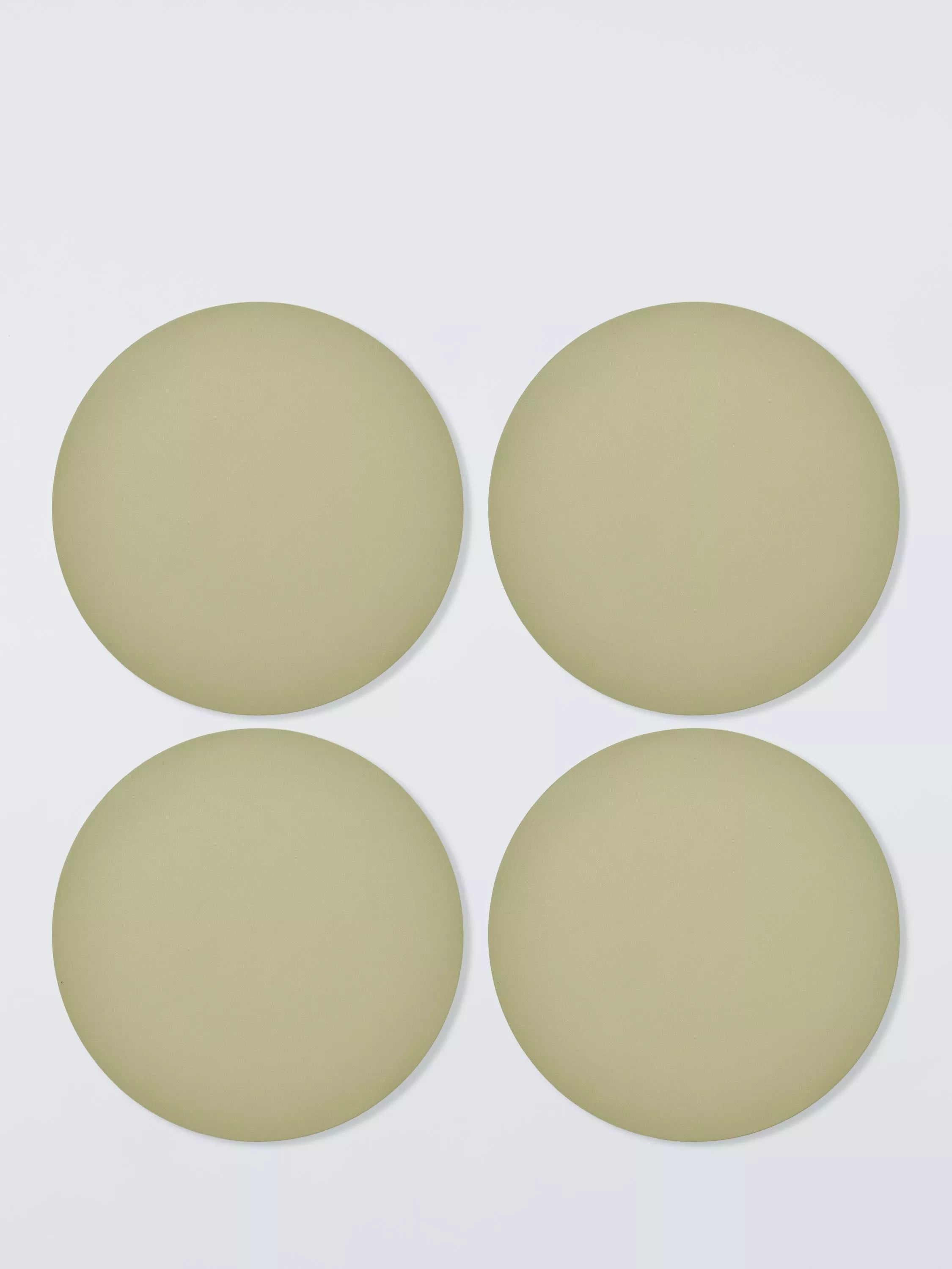 John Lewis The Colour Edit Round Faux Leather Placemats, Set of 4
