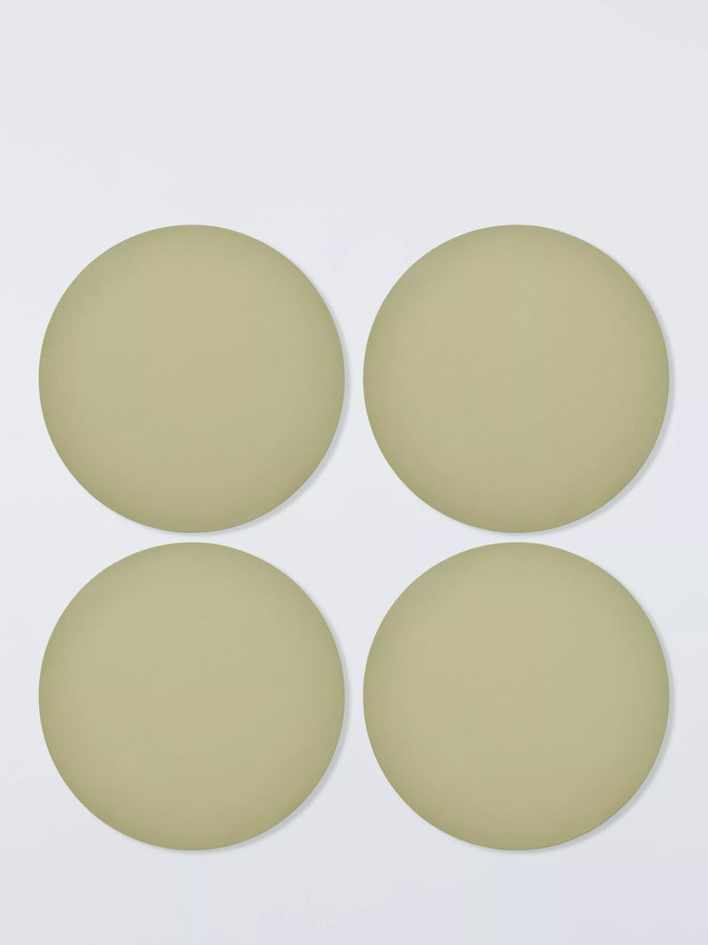 John Lewis The Colour Edit Round Faux Leather Placemats, Set of 4