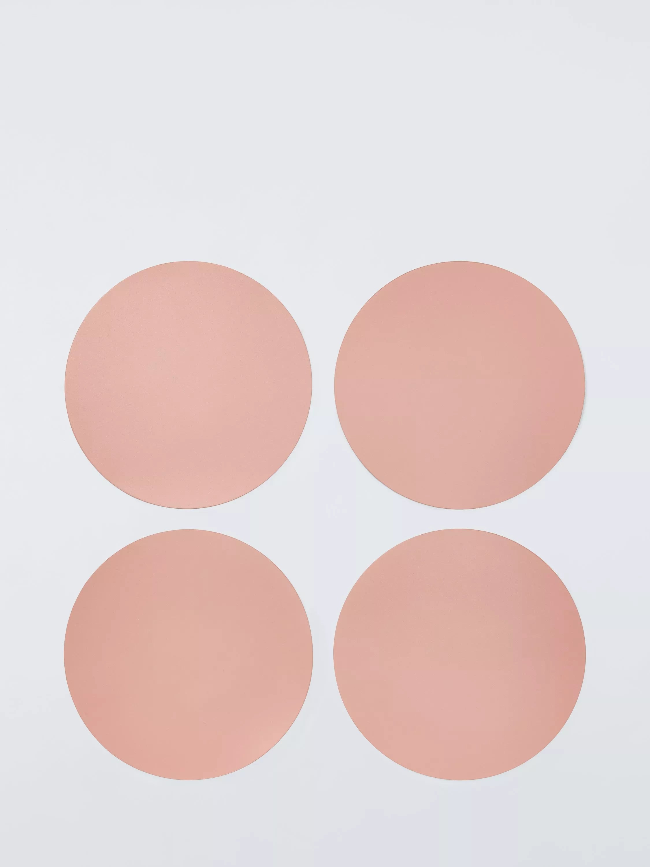 John Lewis The Colour Edit Round Faux Leather Placemats, Set of 4