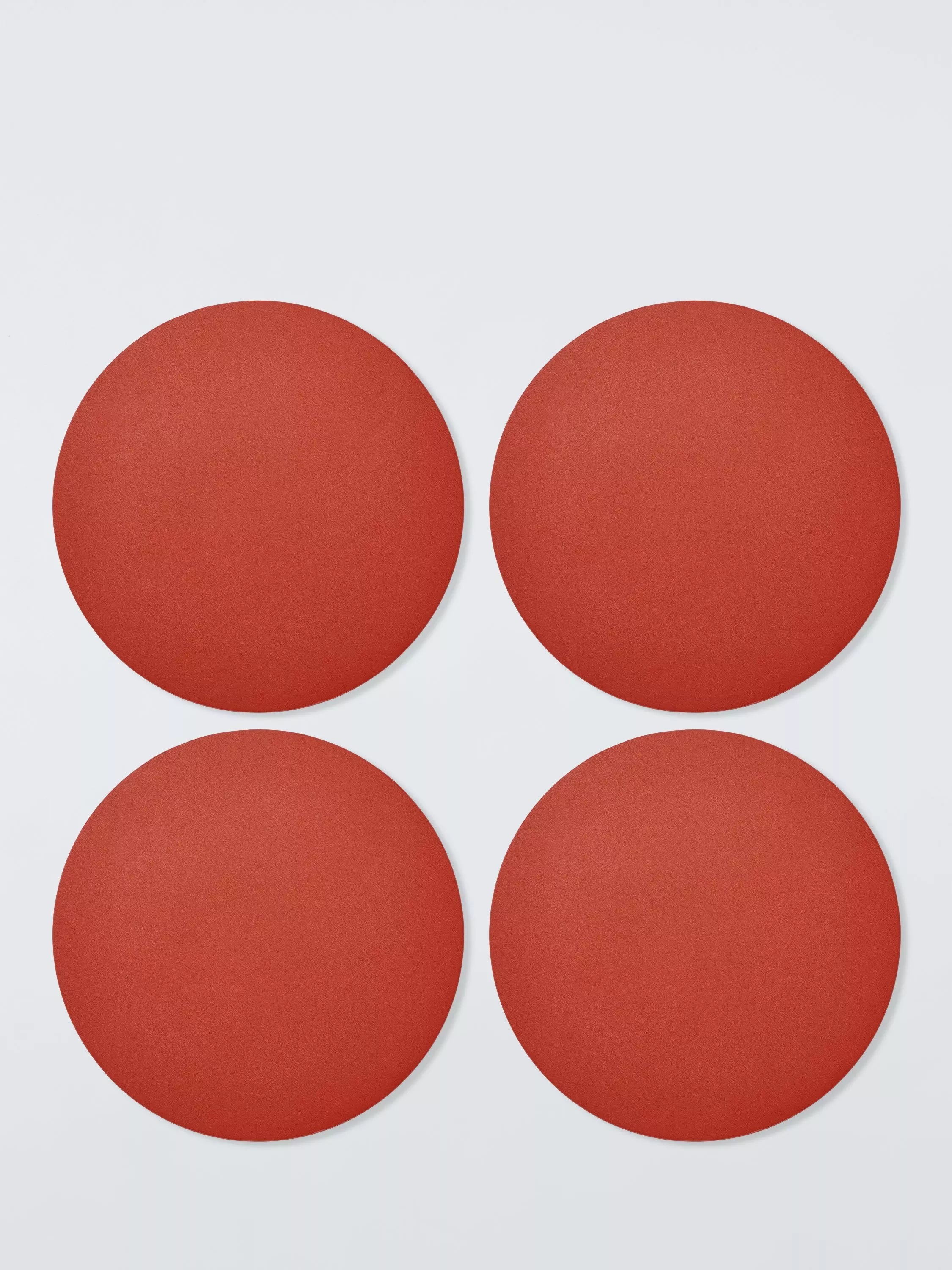 John Lewis The Colour Edit Round Faux Leather Placemats, Set of 4