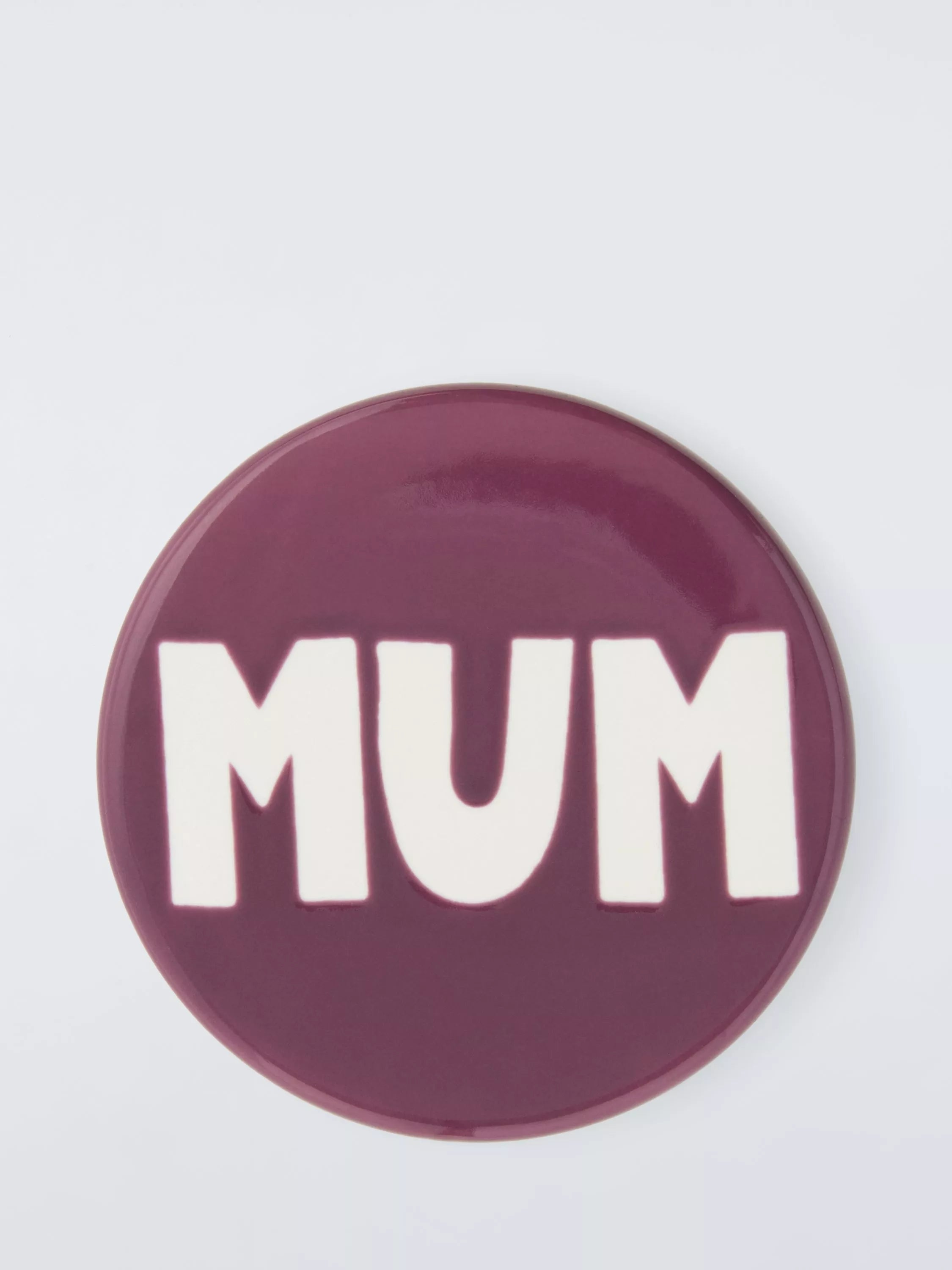 John Lewis Mum wax resist stoneware coaster, imported from the UK
