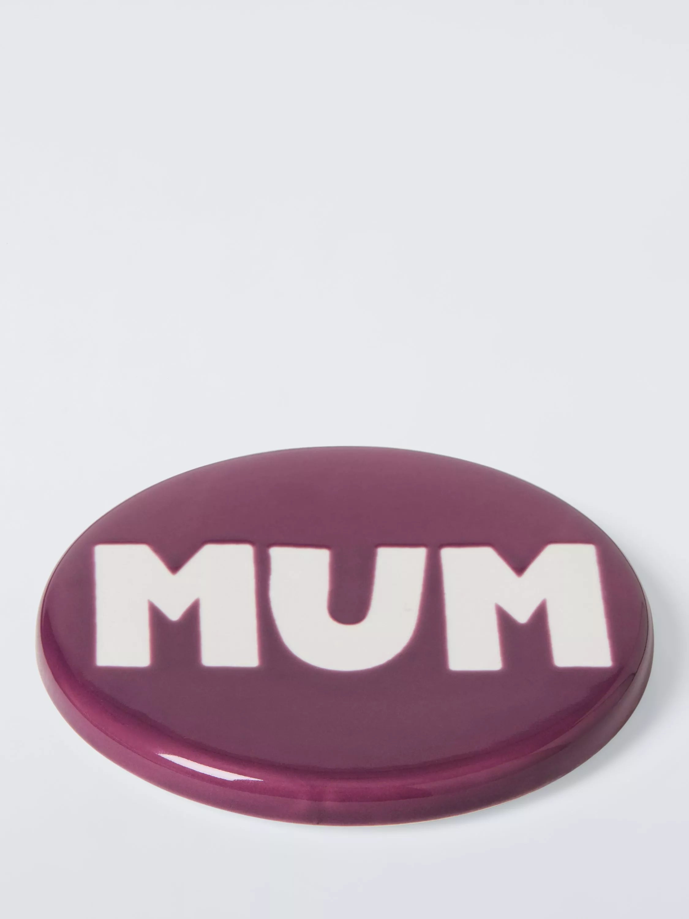 John Lewis Mum wax resist stoneware coaster, imported from the UK