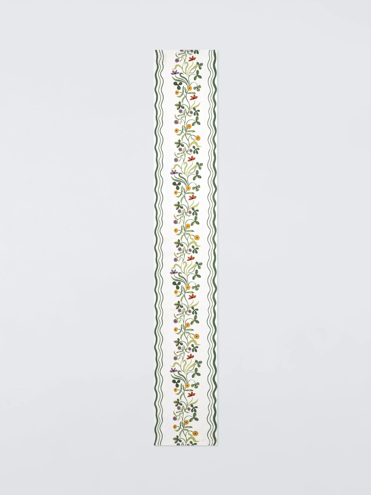 John Lewis x Anine Cecilie Iversen Floral Cotton Table Runner, 250cm, White/Multi