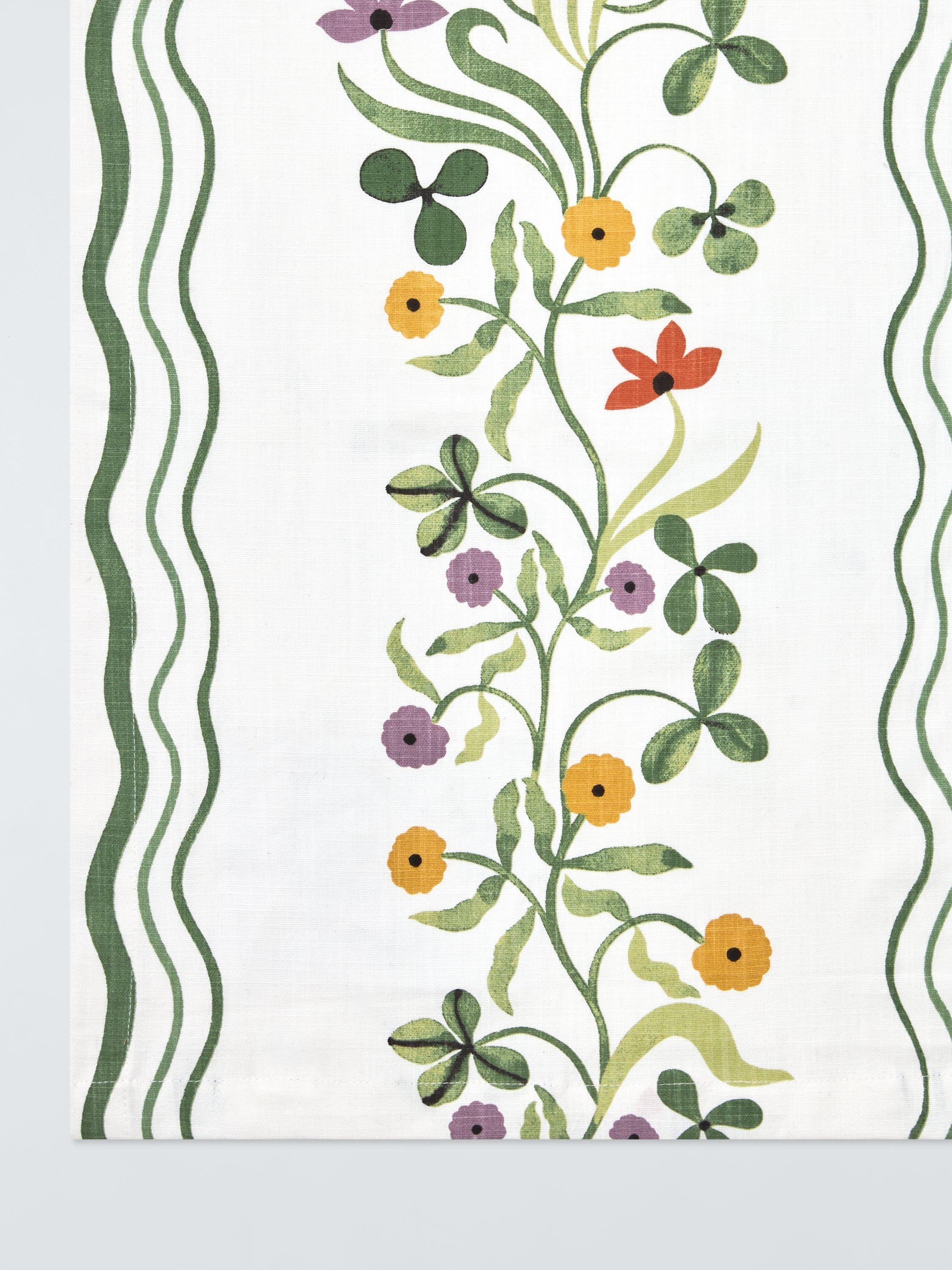 John Lewis white multi floral table runner 250cm imported from the UK