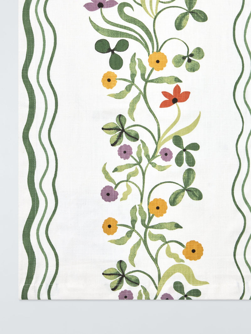 John Lewis white multi floral table runner 250cm imported from the UK