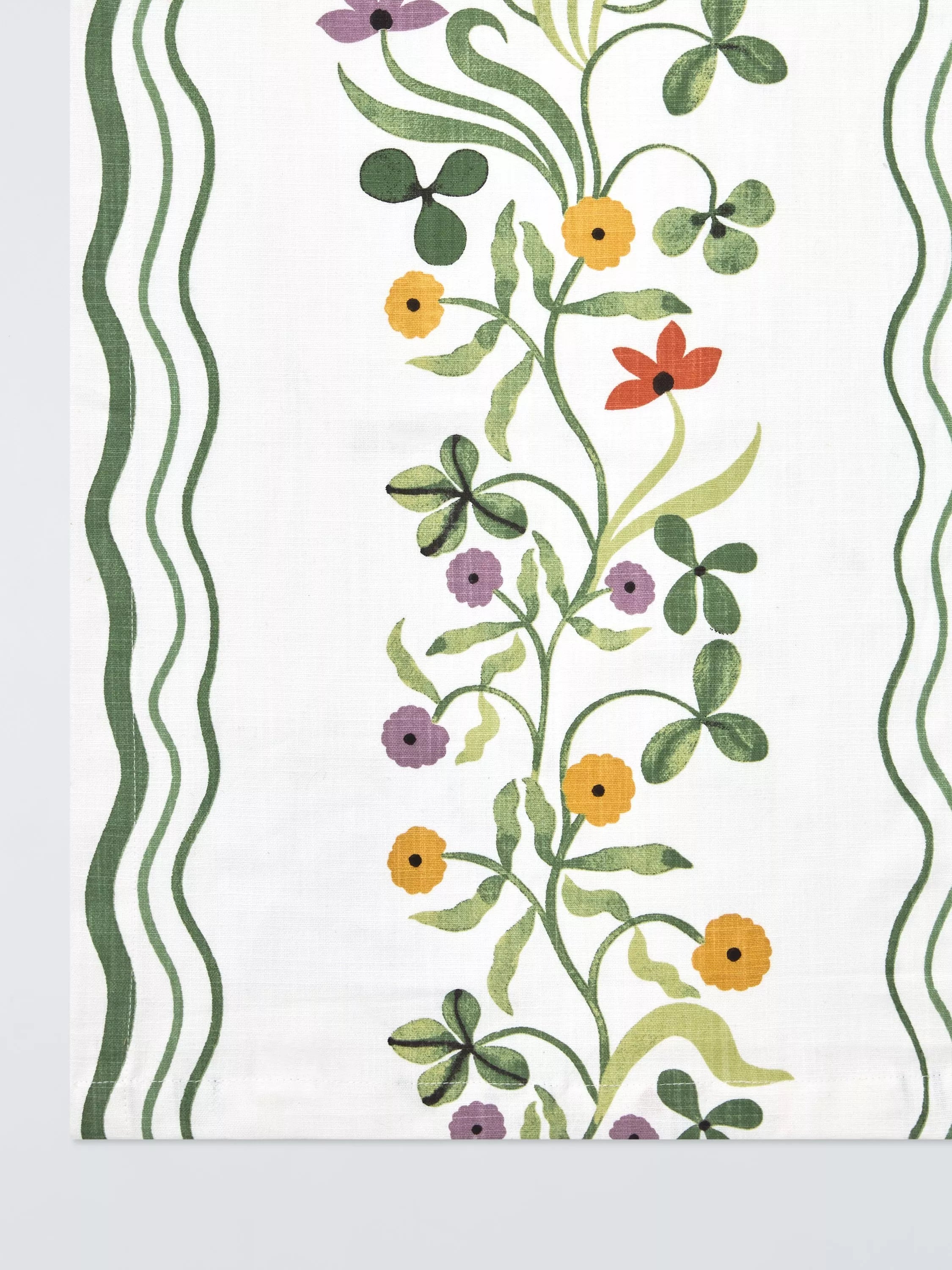 John Lewis white multi floral table runner 250cm imported from the UK