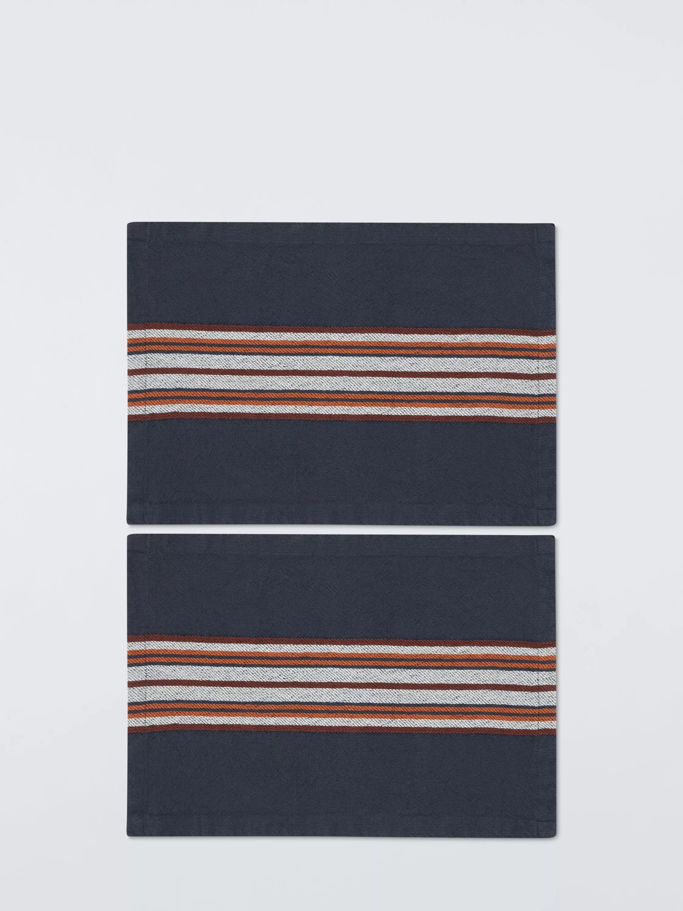 John Lewis striped cotton linen blend placemats set of 2, imported from the UK