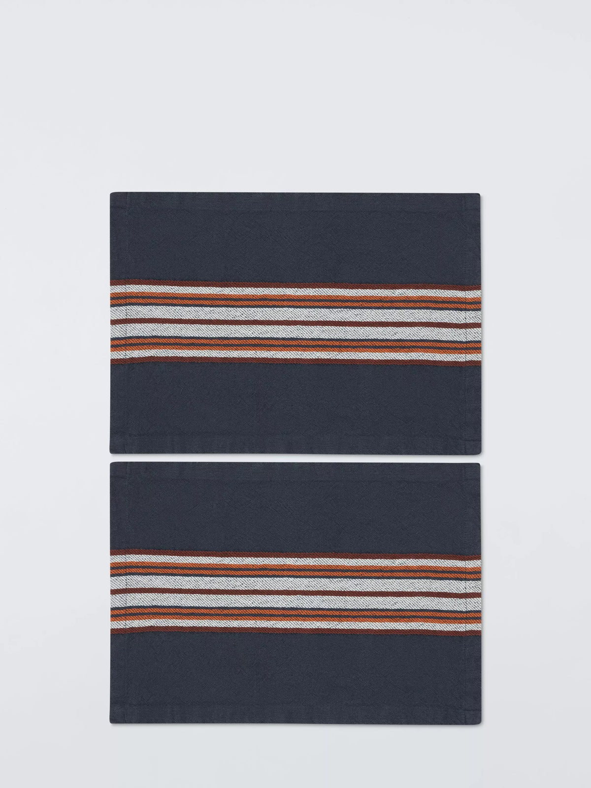 John Lewis striped cotton linen blend placemats set of 2, imported from the UK