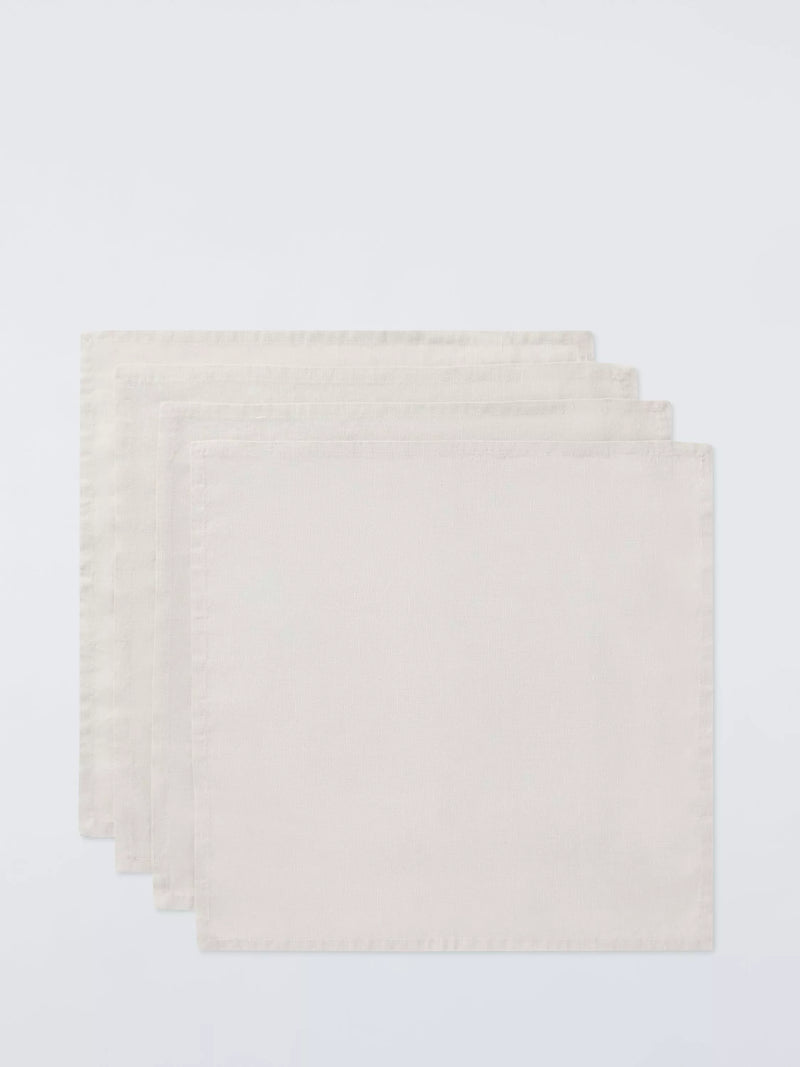 John Lewis napkins greige cotton linen set of 4, UK version