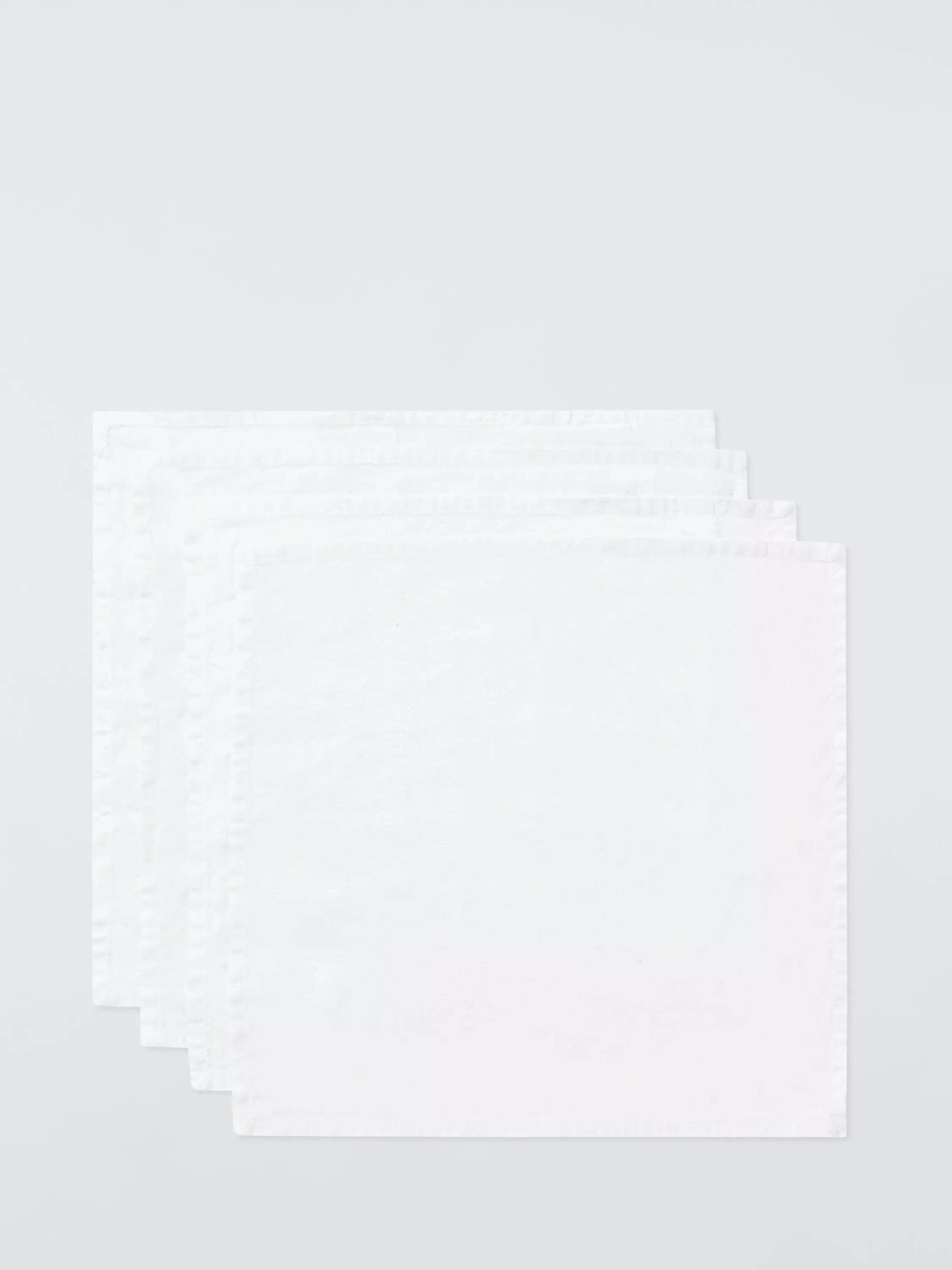 John Lewis white cotton linen napkins set of 4 (British brand)