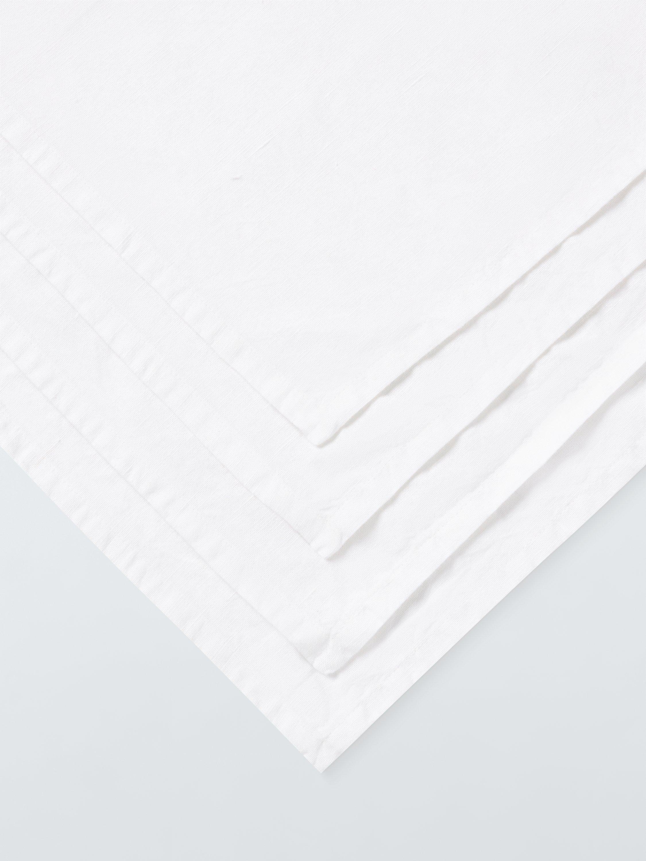 John Lewis white cotton linen napkins set of 4 (British brand)