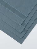 John Lewis organic cotton border napkins set of 4 grey, imported from the UK