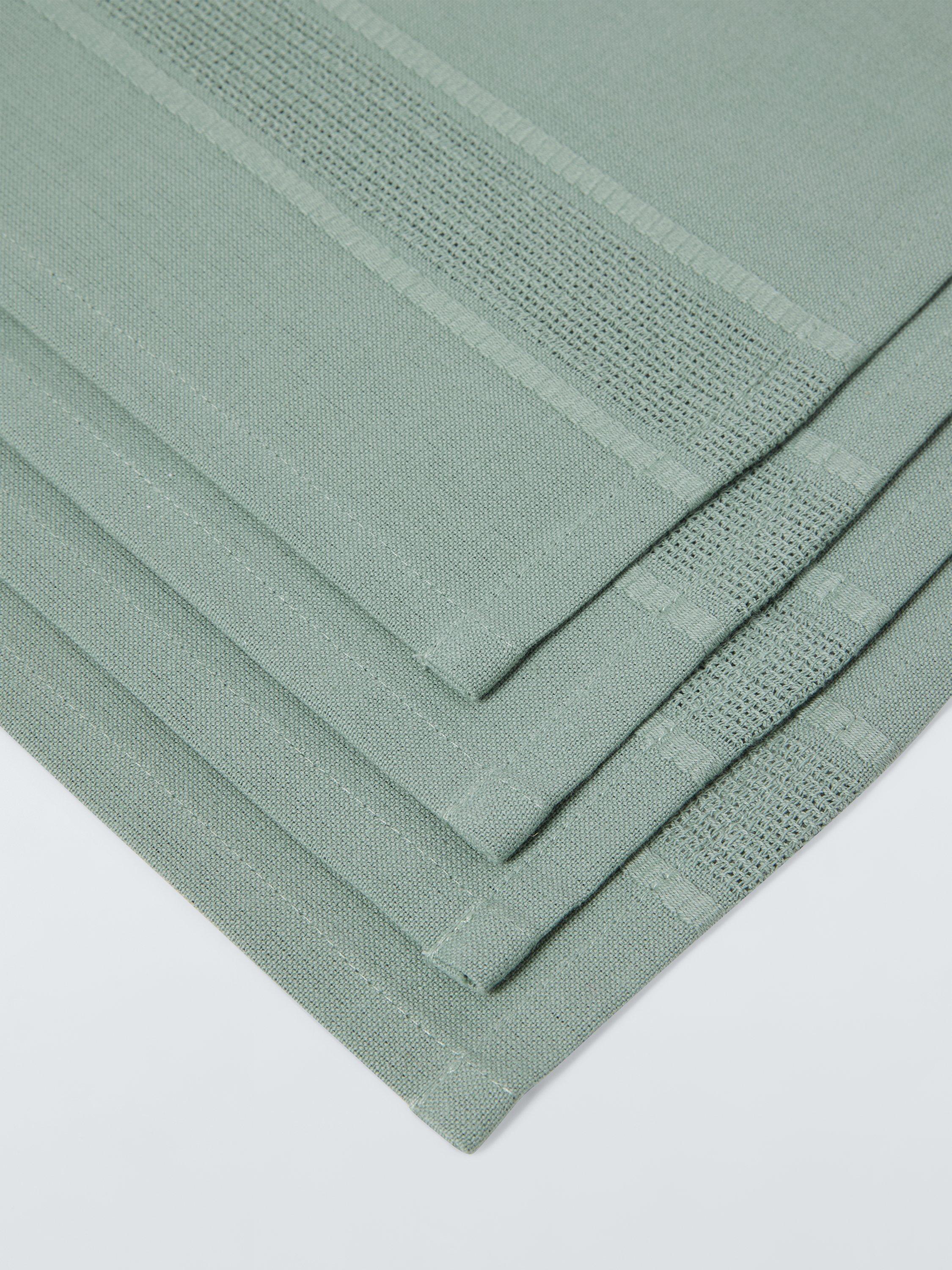 John Lewis organic cotton border napkins set of 4 sage - British product