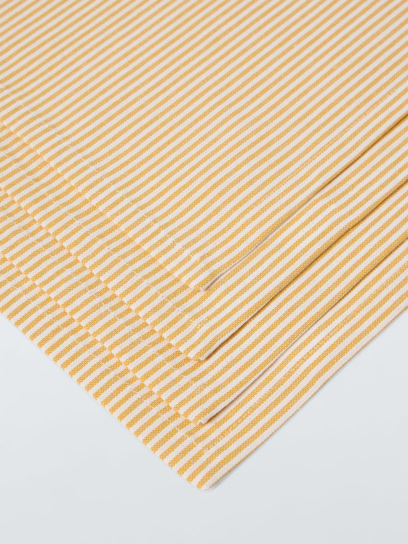 John Lewis ticking stripe cotton napkin set of 4, pollen yellow, UK version