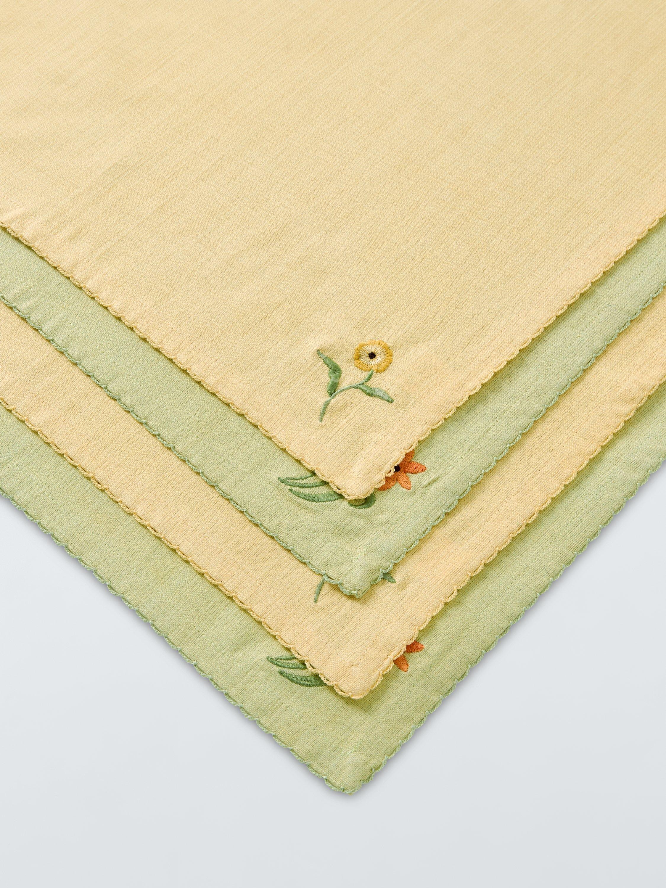 John Lewis embroidered floral cotton napkins set of 4 - British product