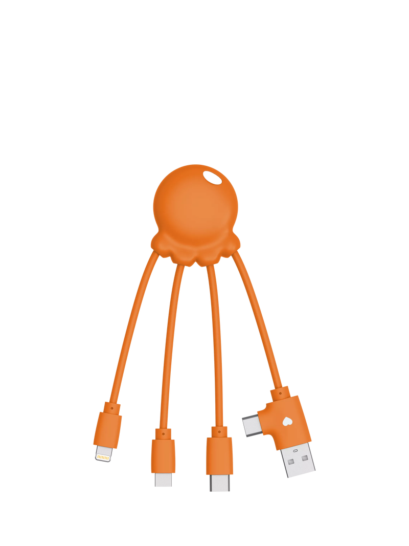 Xoopar Octopus Charging Cable Orange 11cm, UK version