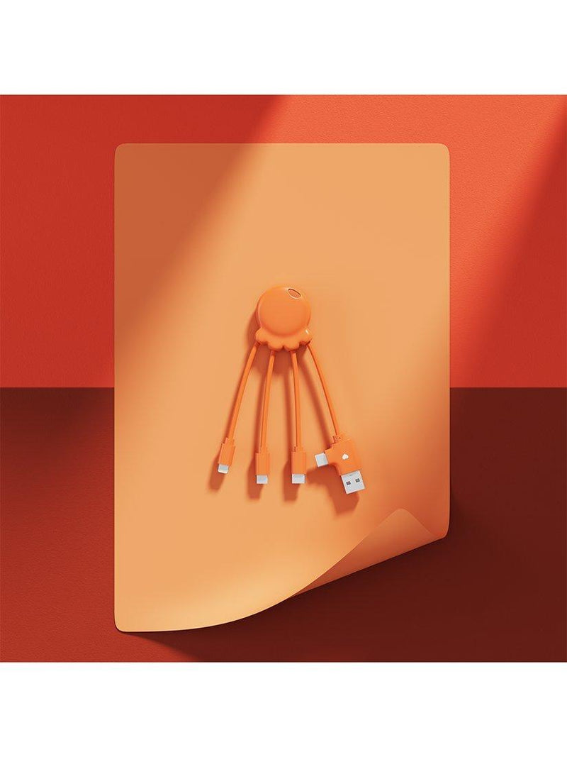 Xoopar Octopus Charging Cable Orange 11cm, UK version