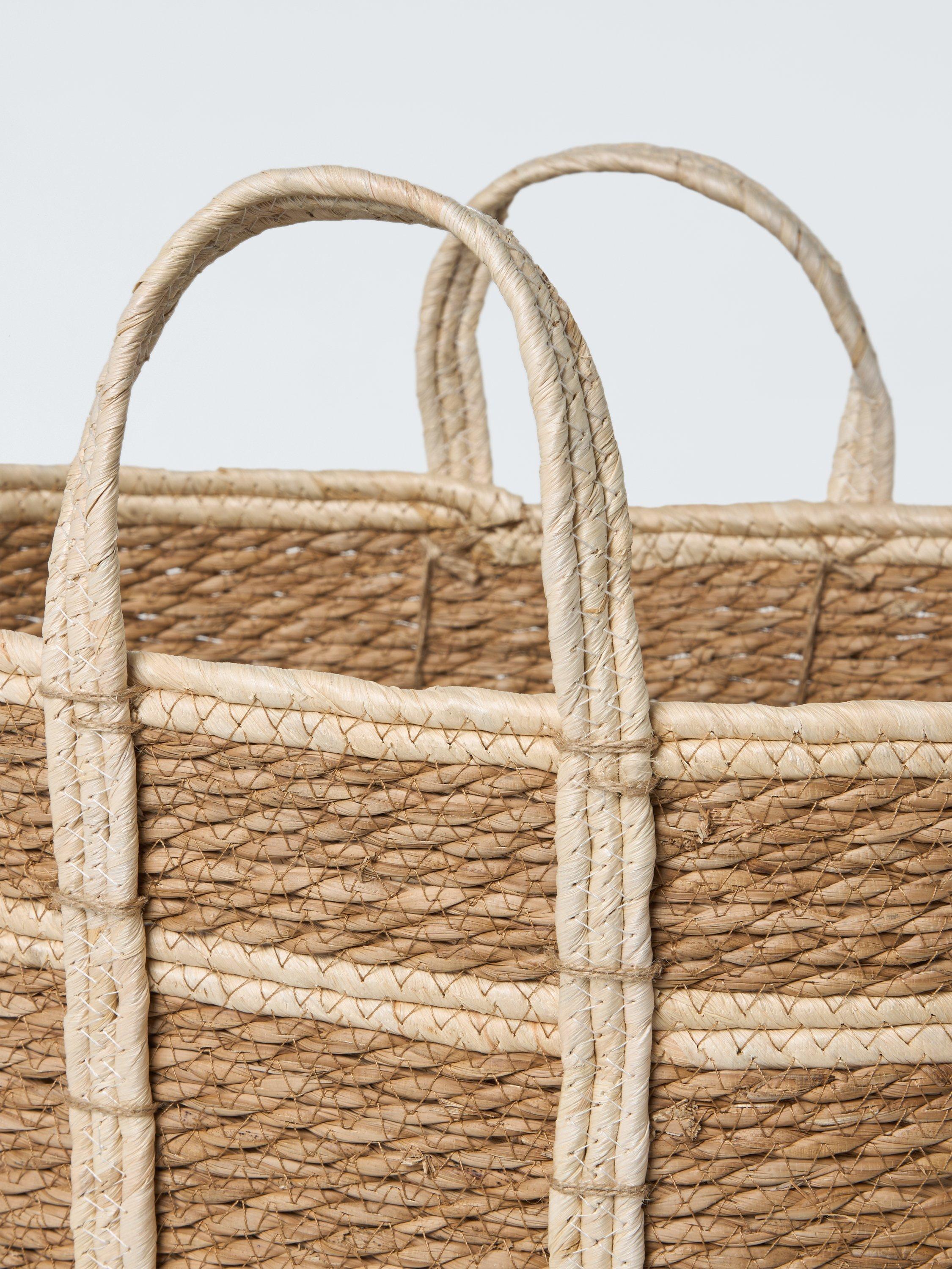 John Lewis Slim 2 Tone Bulrush Basket natural, imported from the UK
