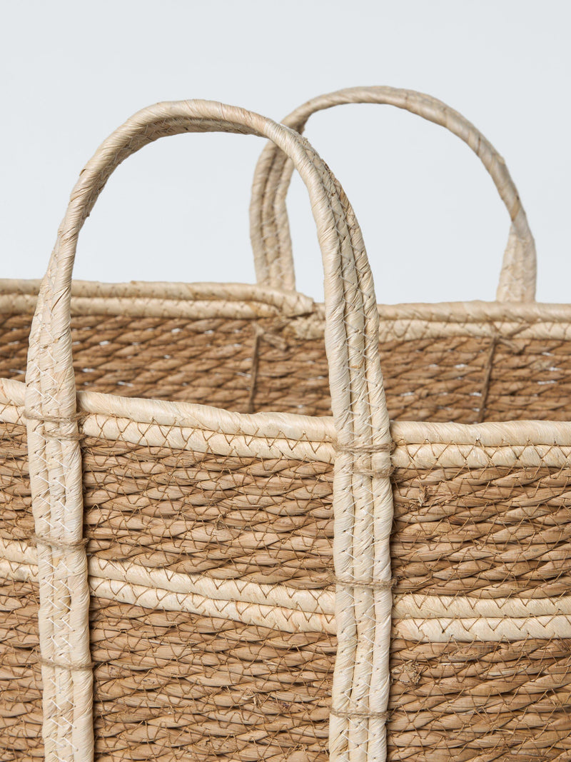 John Lewis Slim 2 Tone Bulrush Basket natural, imported from the UK