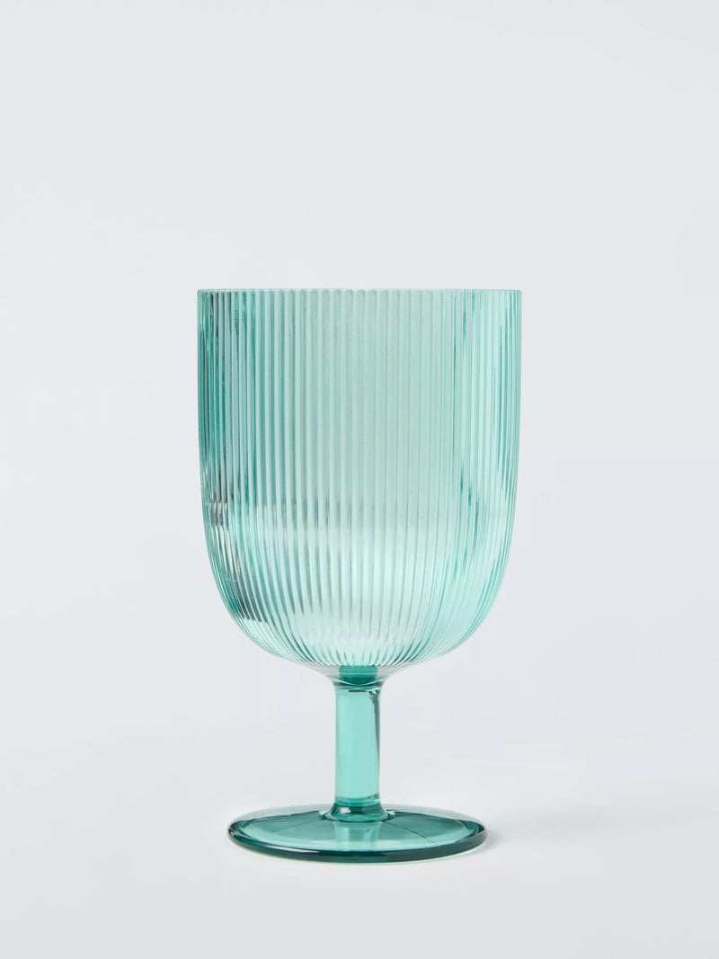 John Lewis plastic picnic wine glasses set of 4 aqua 500ml - British product