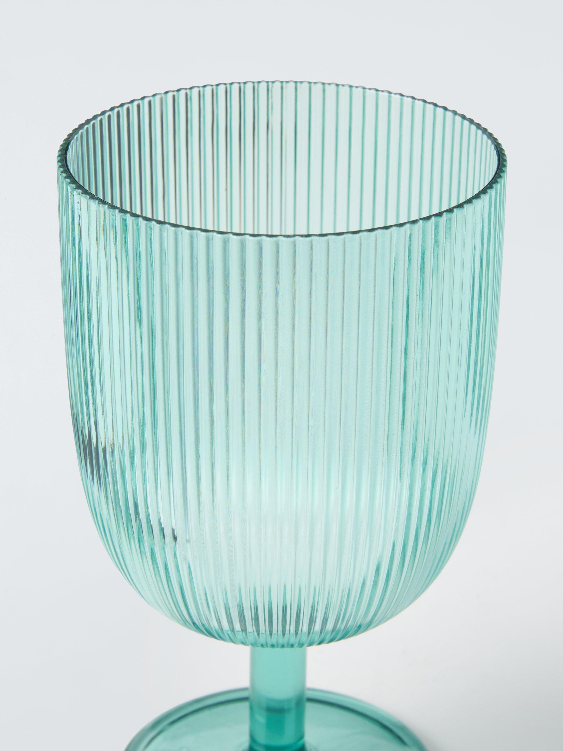 John Lewis plastic picnic wine glasses set of 4 aqua 500ml - British product