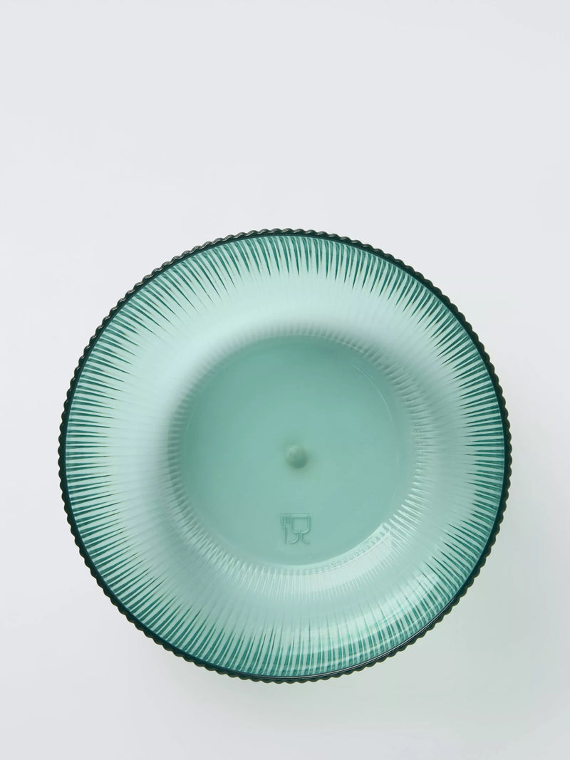 John Lewis ribbed plastic picnic bowls set of 4 aqua 14.5cm - British product