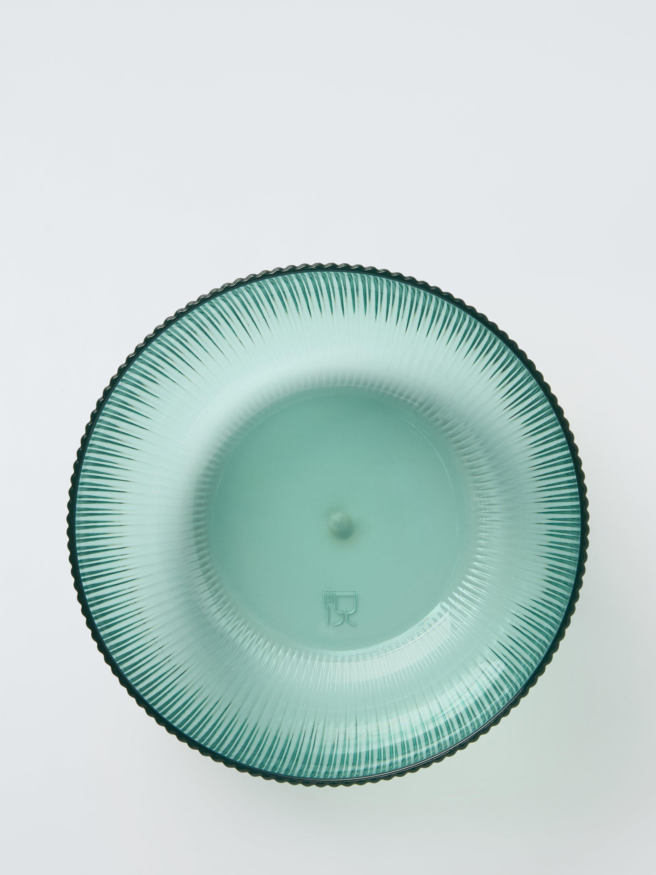 John Lewis ribbed plastic picnic bowls set of 4 aqua 14.5cm - British product