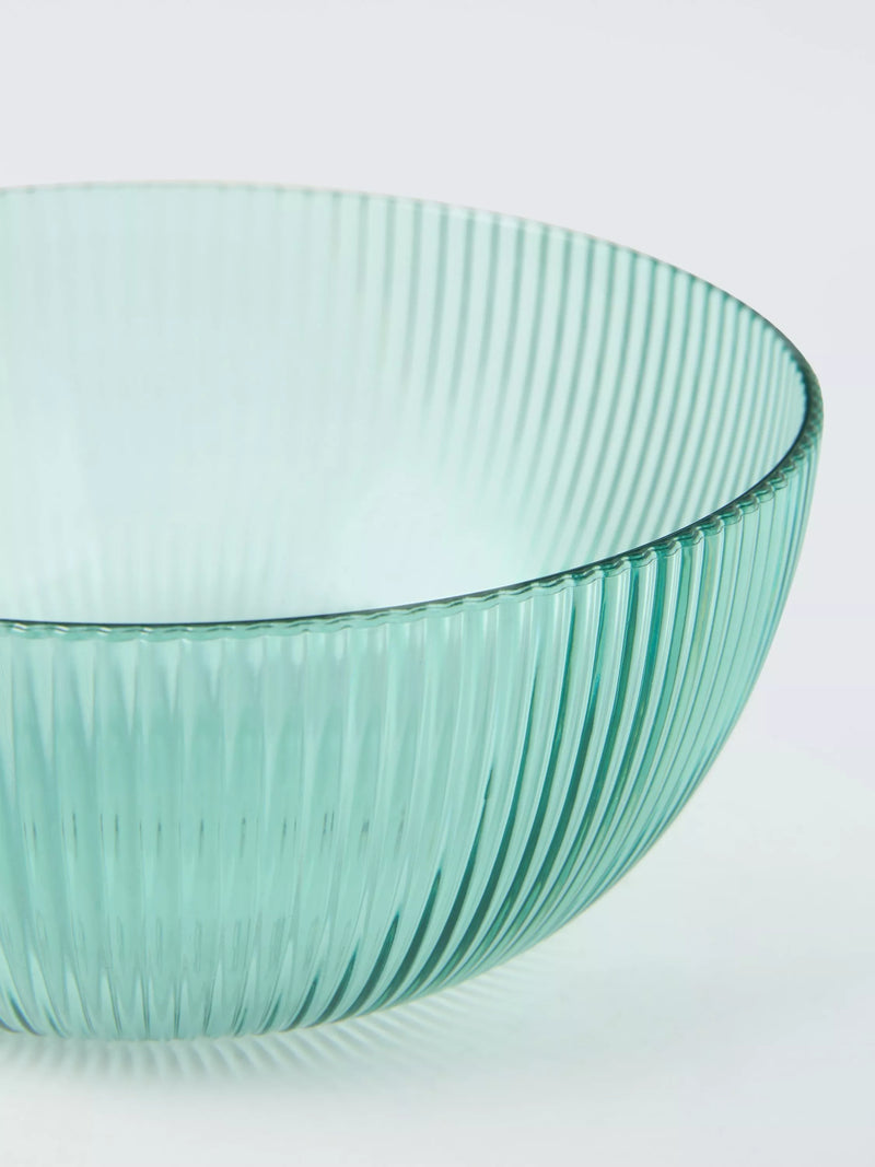 John Lewis ribbed plastic picnic bowls set of 4 aqua 14.5cm - British product