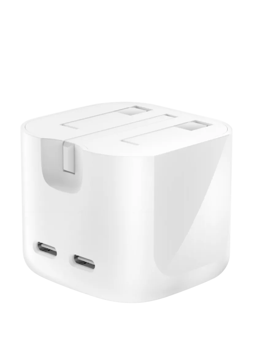 Belkin wall charger Dual USB-C 50W White - British product