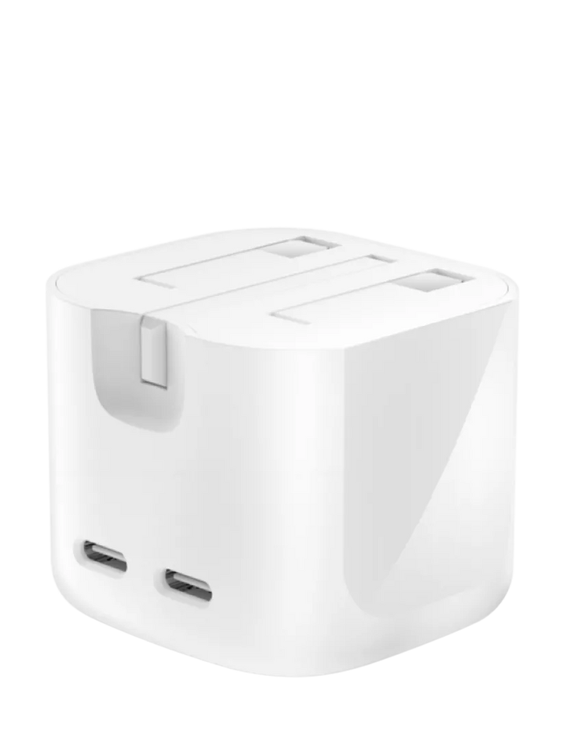 Belkin wall charger Dual USB-C 50W White - British product