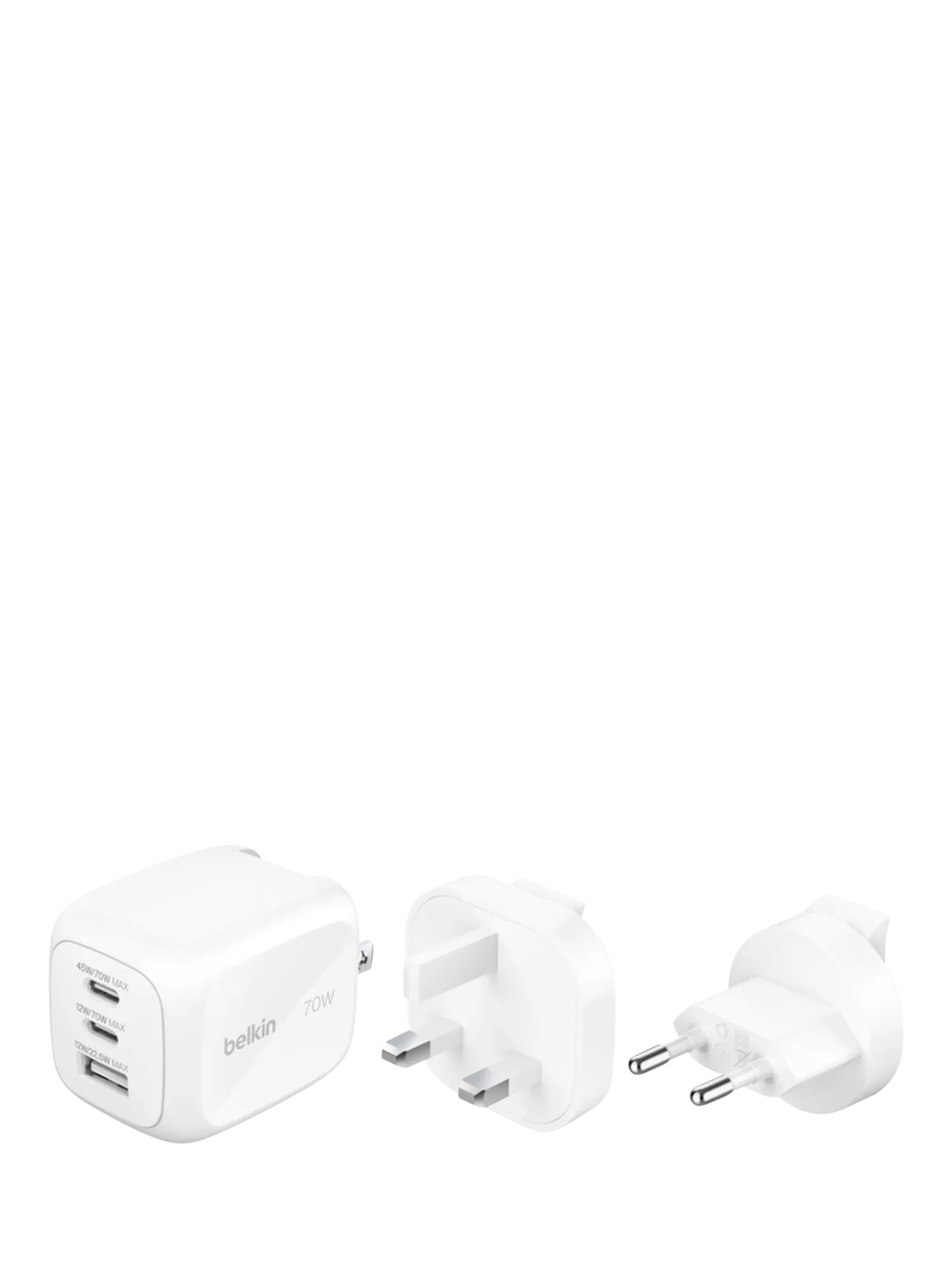 Belkin BoostCharge Pro 70W wall charger travel kit - British product