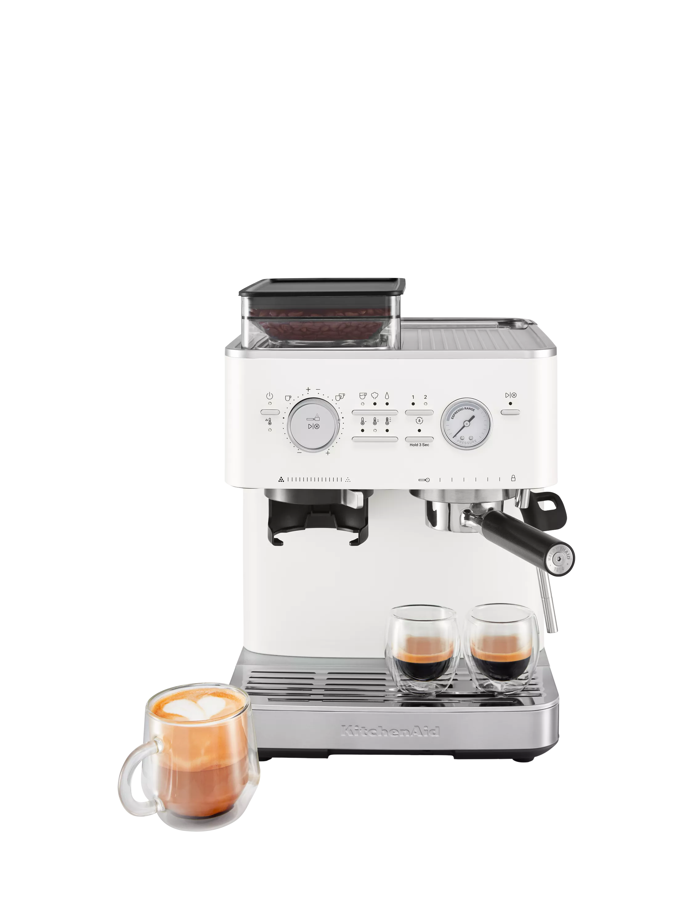 KitchenAid semi automatic coffee machine porcelain white - British product