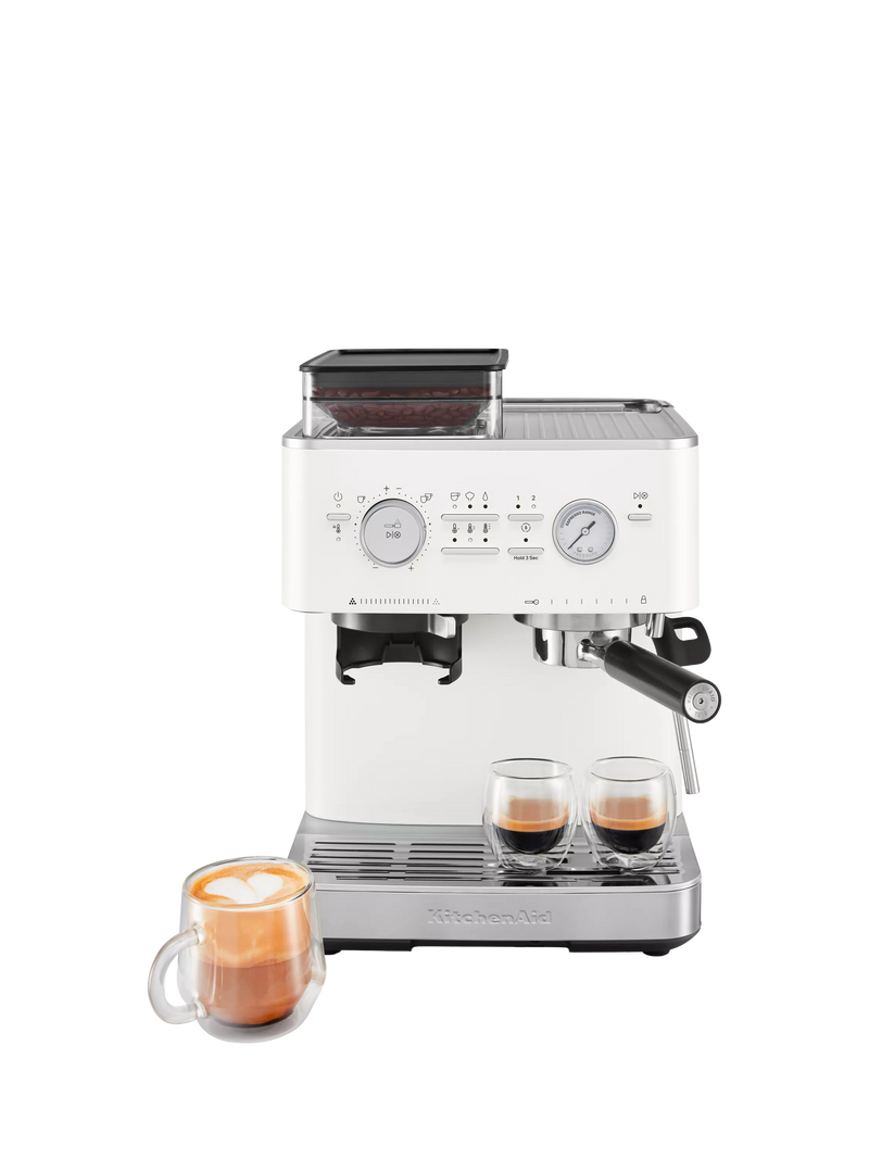KitchenAid semi automatic coffee machine porcelain white - British product