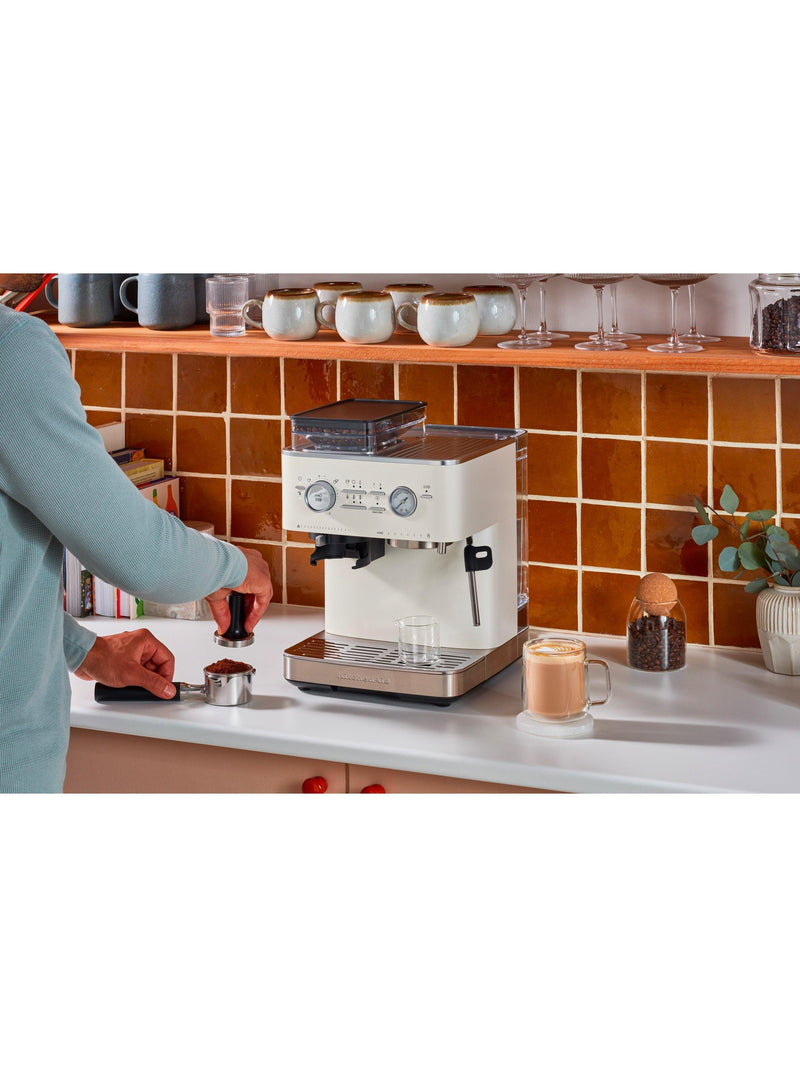 KitchenAid semi automatic coffee machine porcelain white - British product