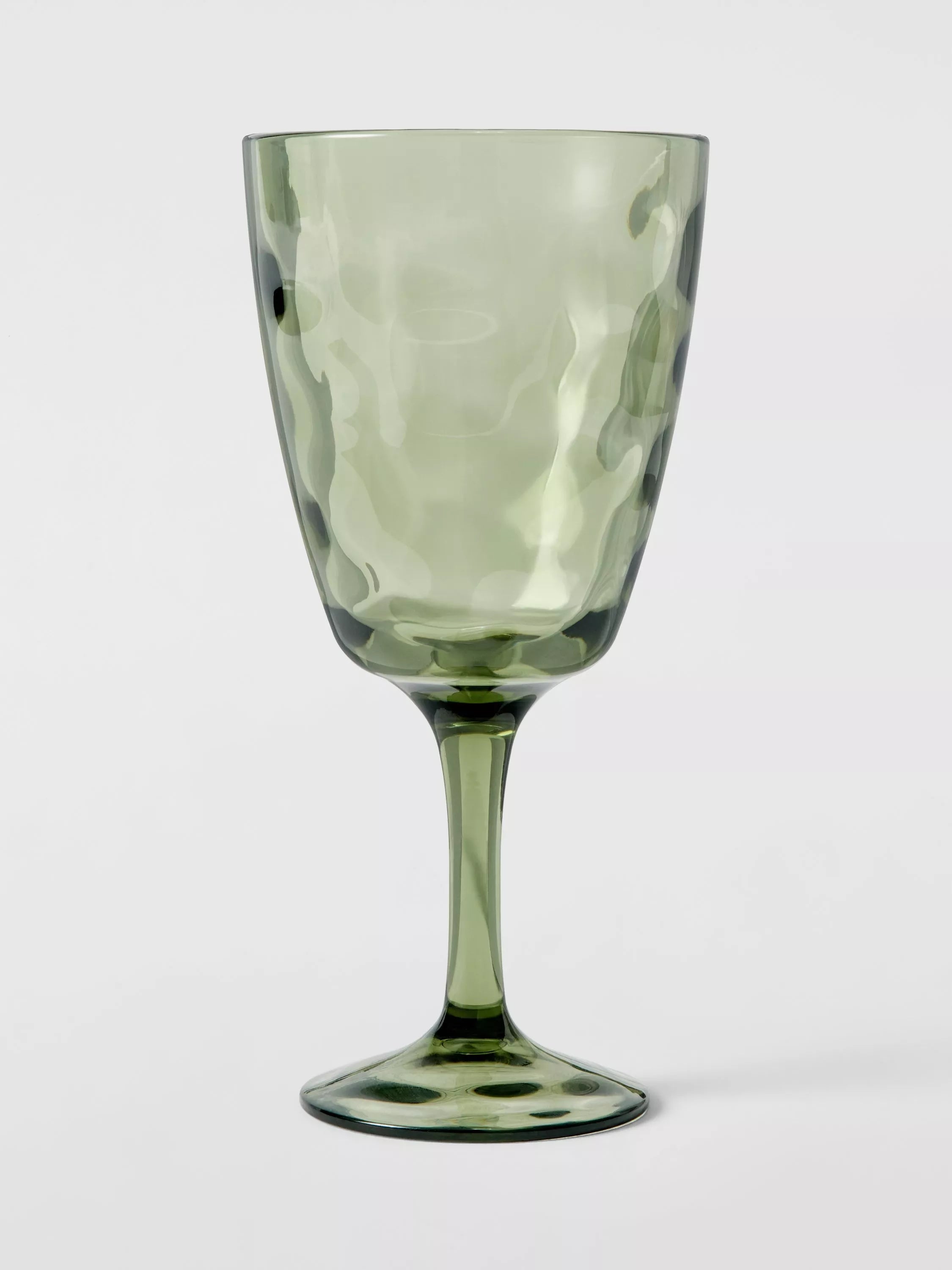John Lewis Wave plastic wine glass green 500ml - British product