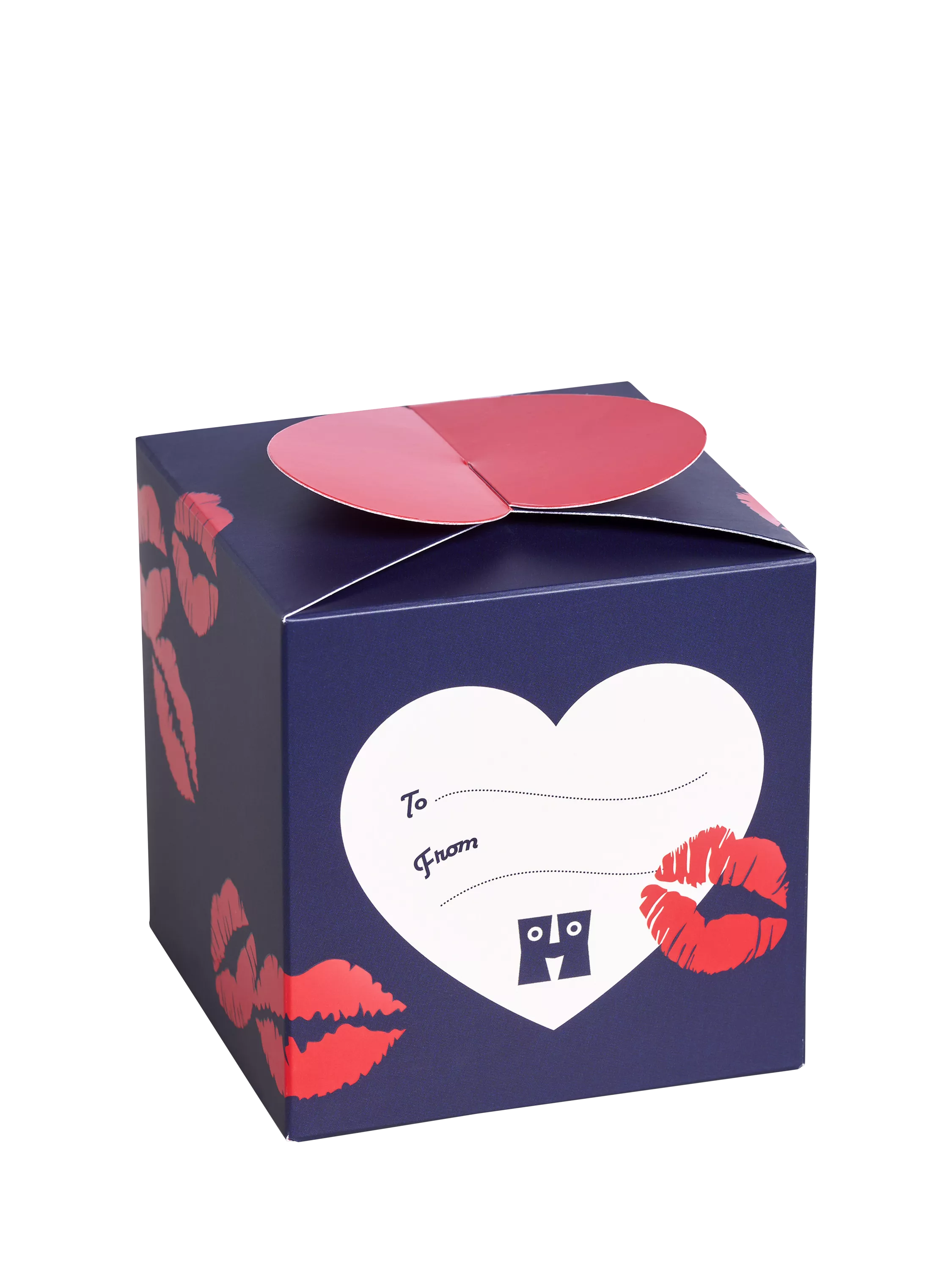 Happy Socks hearts patterned socks gift set navy (British brand)