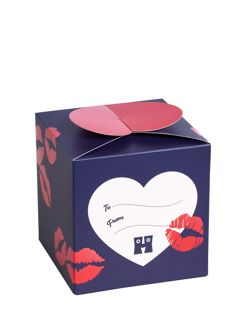 Happy Socks hearts patterned socks gift set navy (British brand)