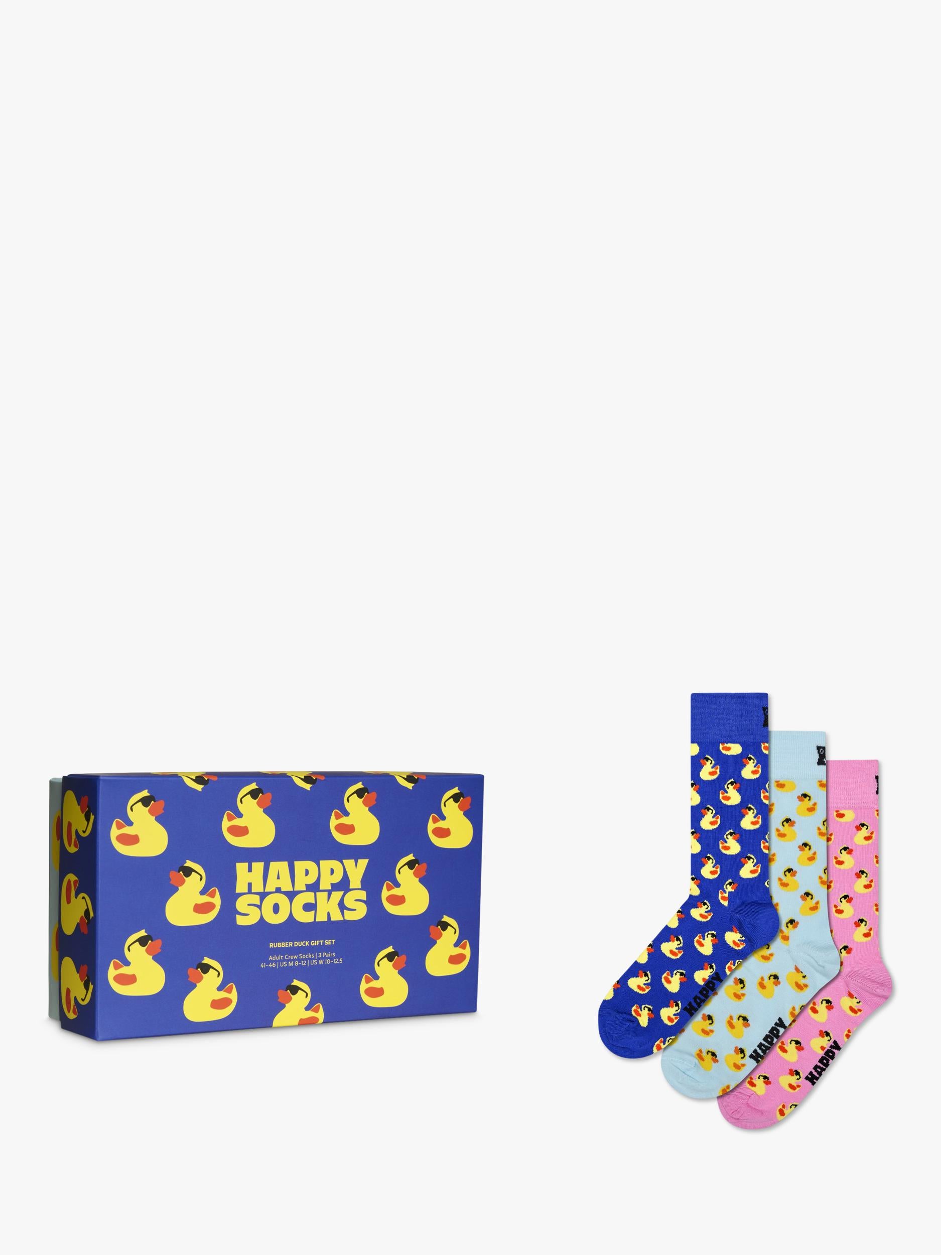 Happy Socks rubber duck socks gift set pack of 3 - British product