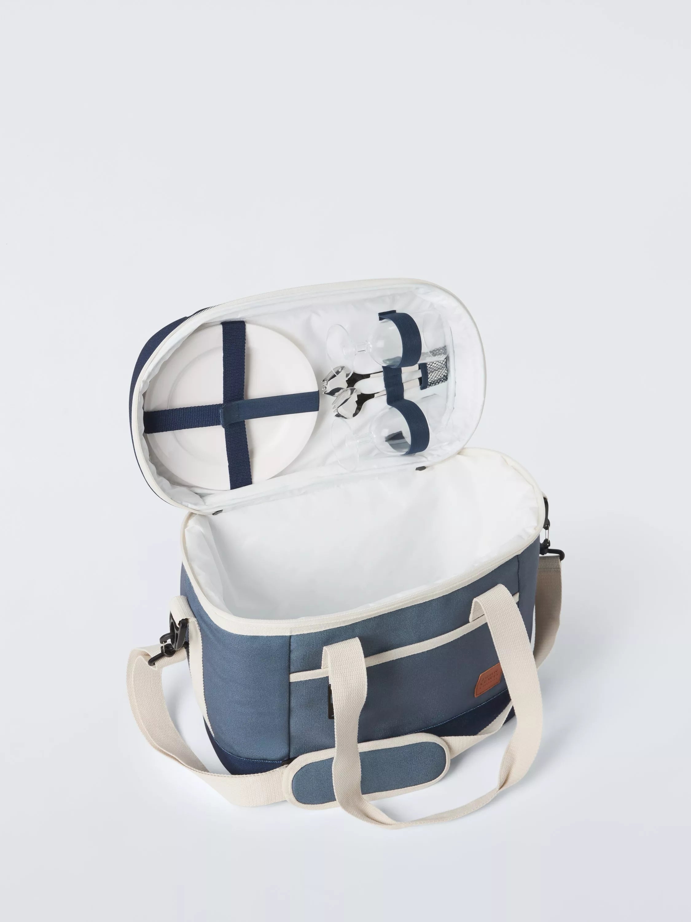 John Lewis coastal picnic cooler bag 15L blue (British brand)