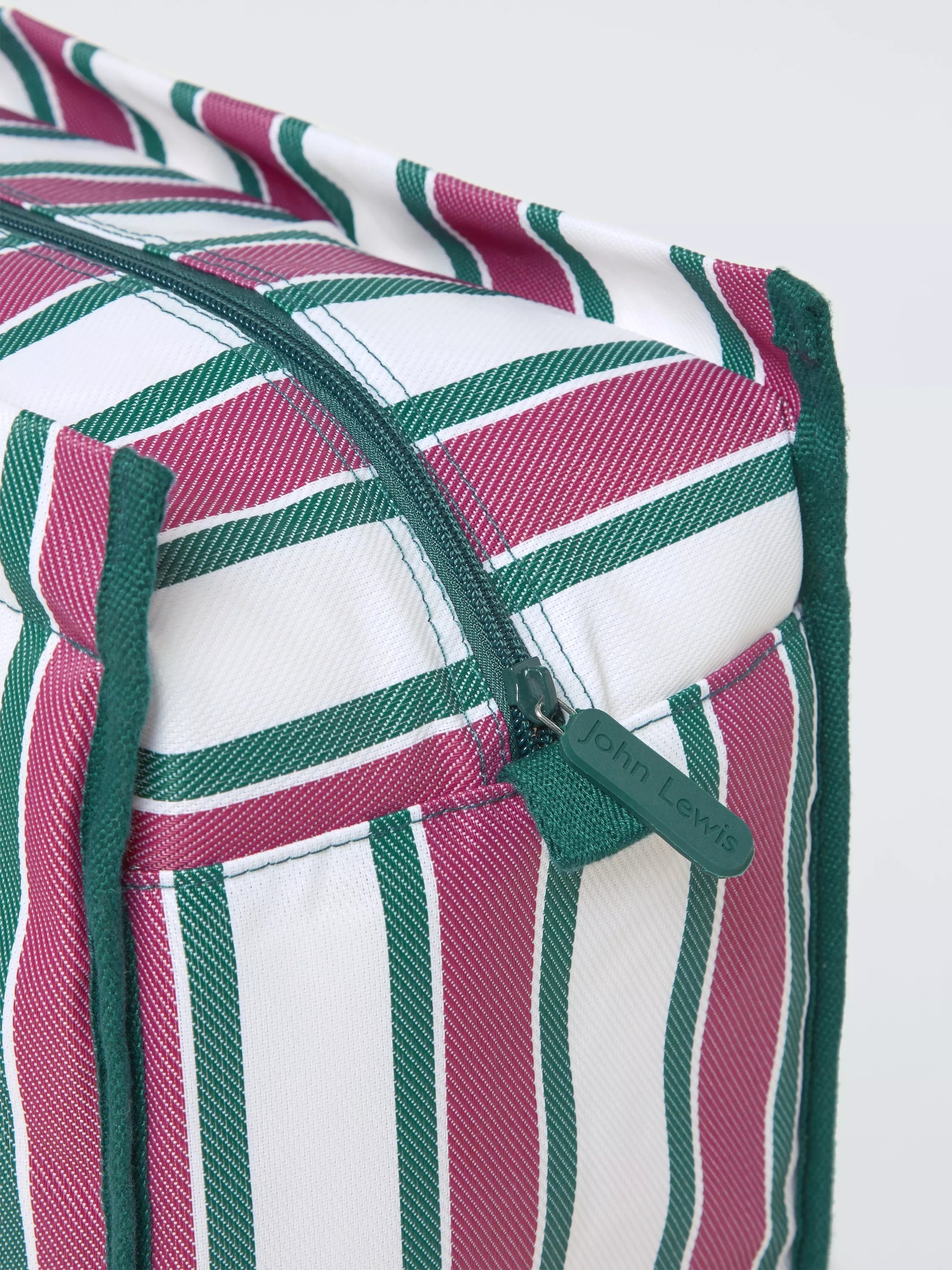 John Lewis striped picnic cooler bag pink multi 20L (British brand)