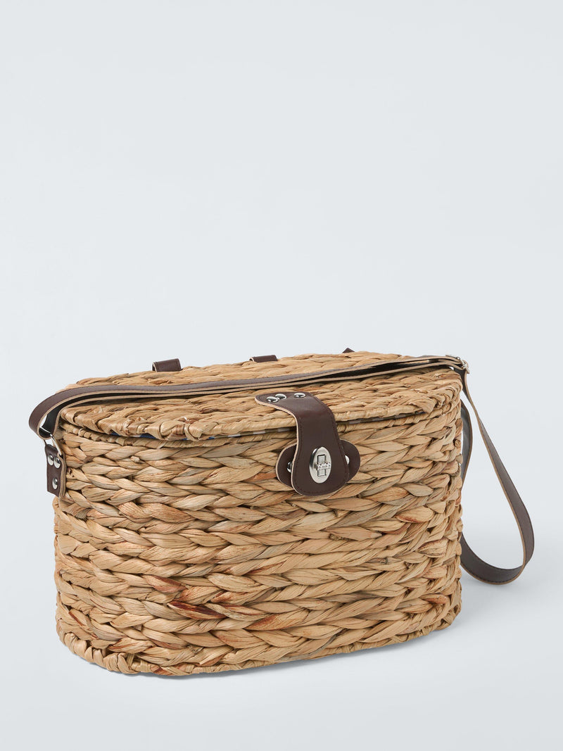 John Lewis Modern Rustic woven water hyacinth picnic hamper for two, imported from the UK