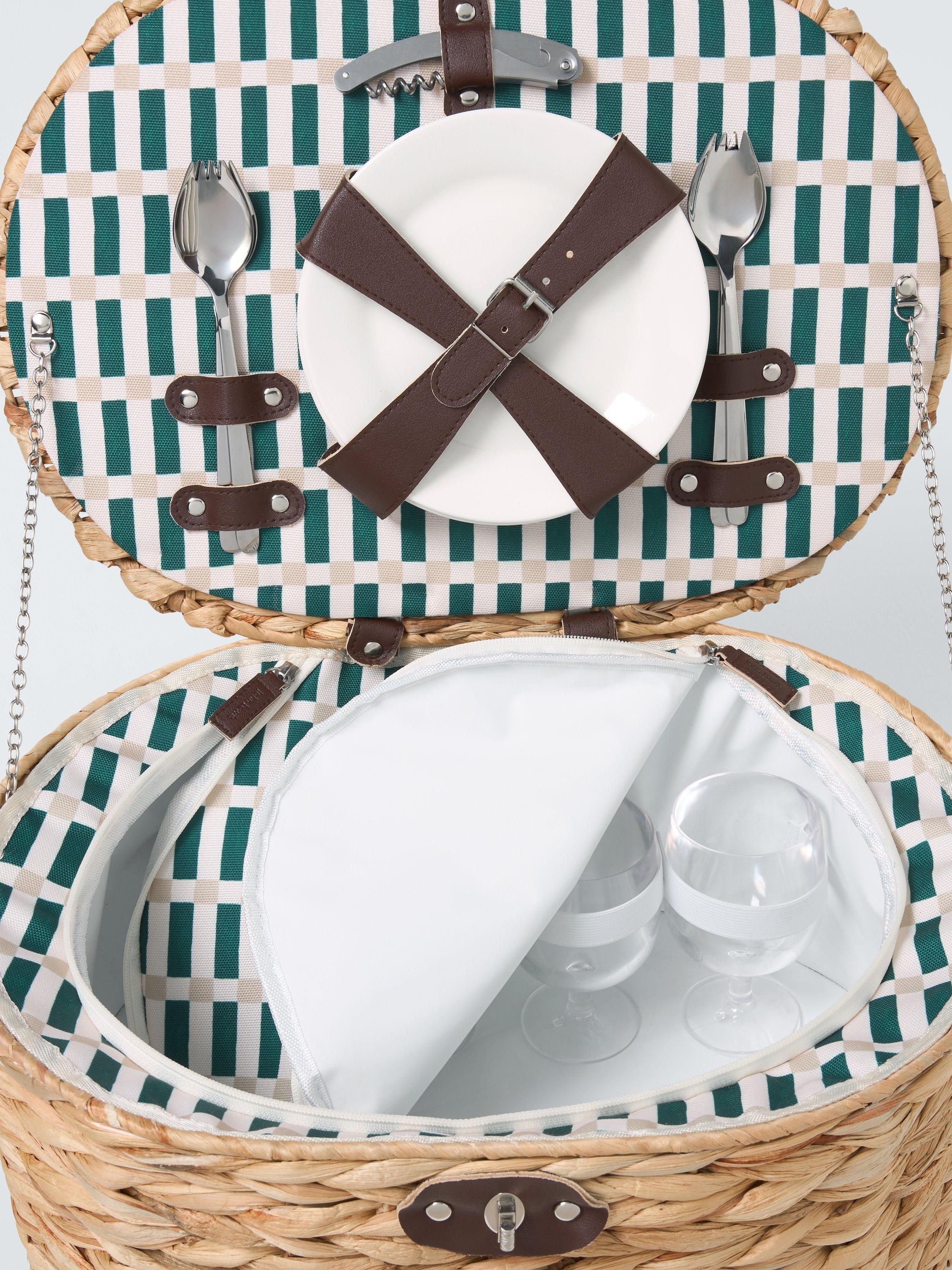 John Lewis woven water hyacinth picnic hamper for 4, UK version