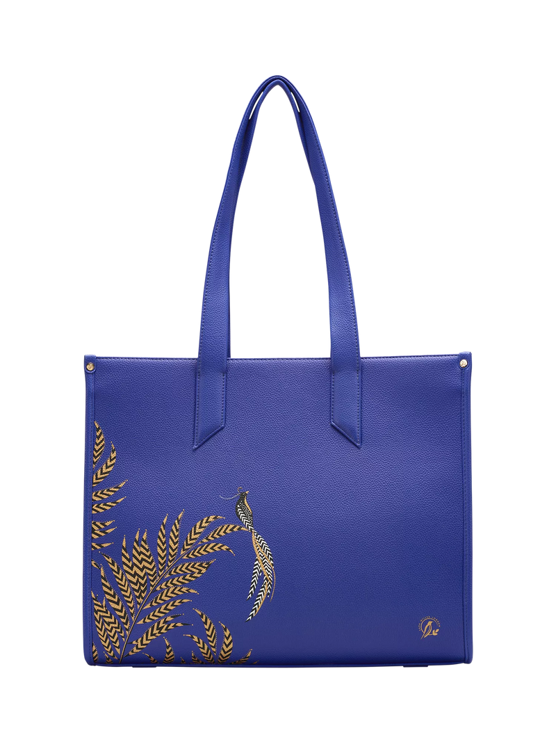 Sara Miller Oversized Box Tote Bag, Botanic Blue