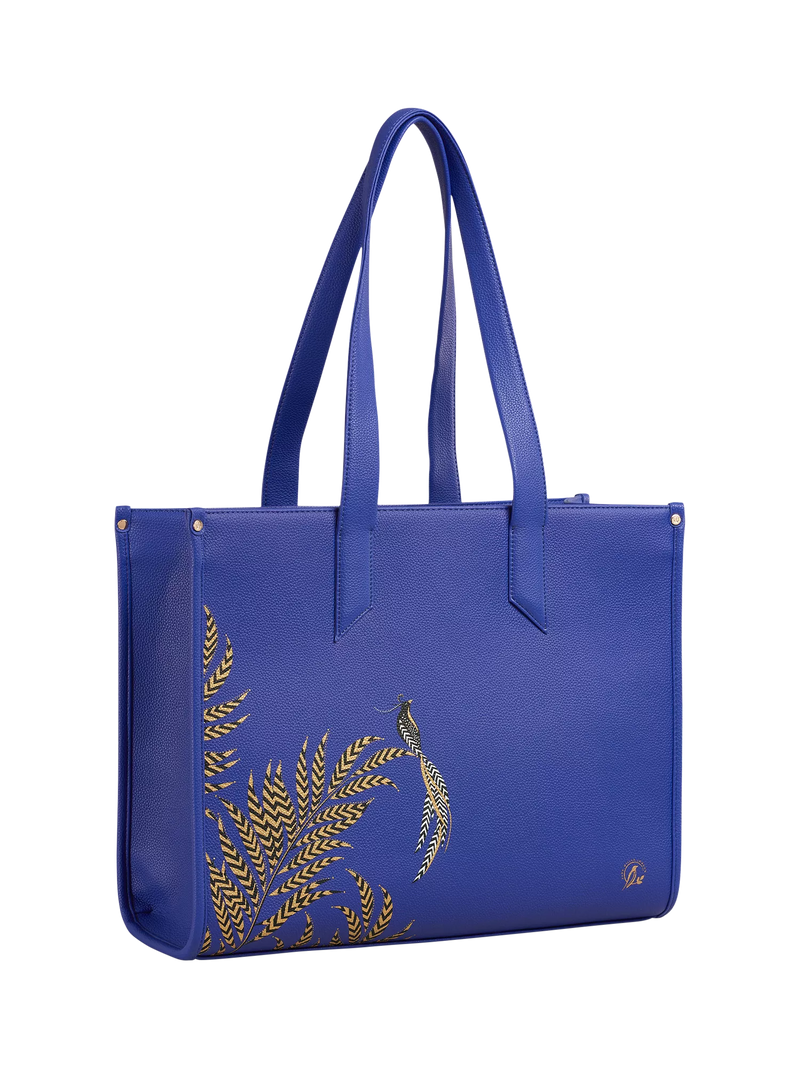 Sara Miller oversized box tote bag Botanic Blue, imported from the UK