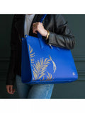 Sara Miller oversized box tote bag Botanic Blue, imported from the UK